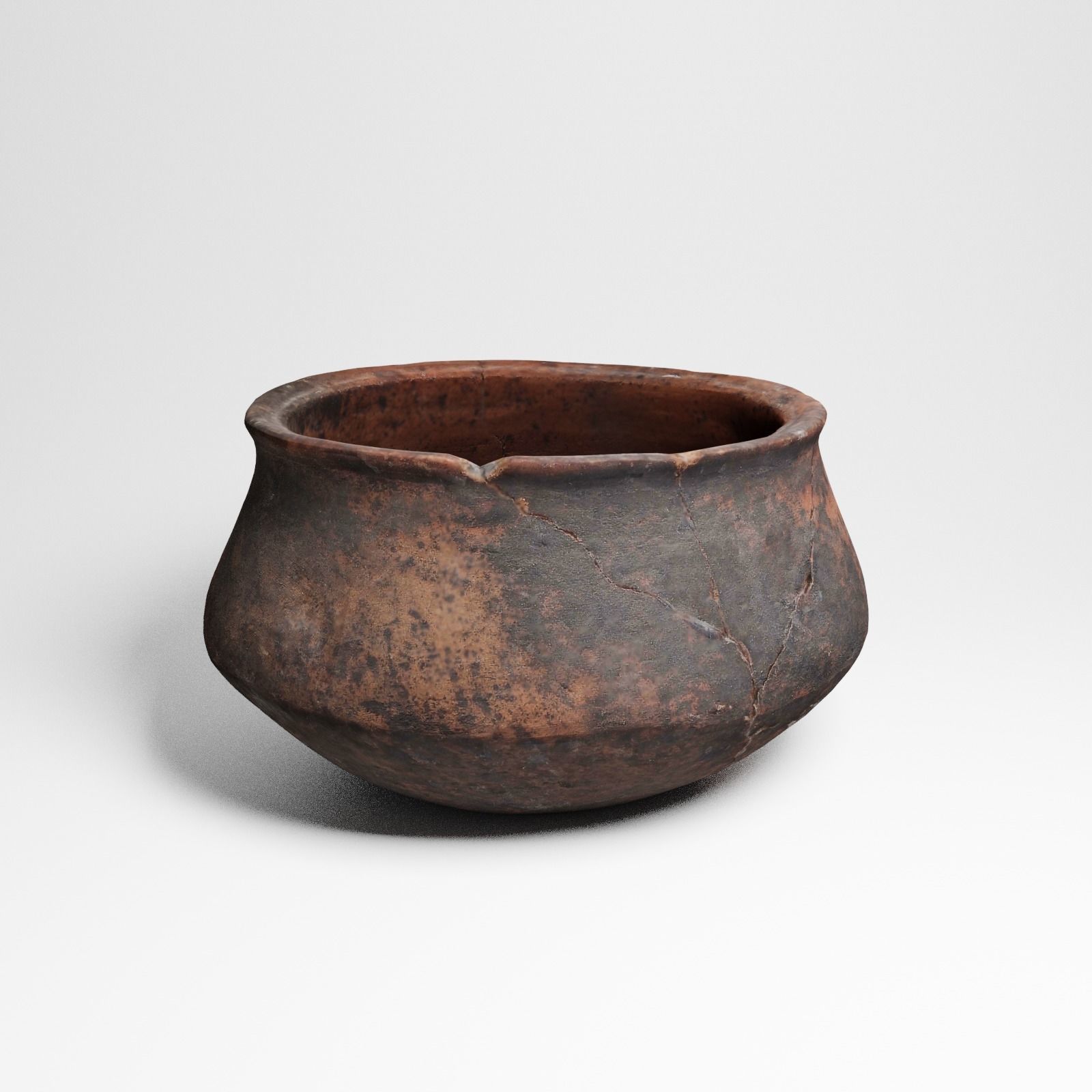 Ancient African ceramics bowl 3d scan 3D model_17
