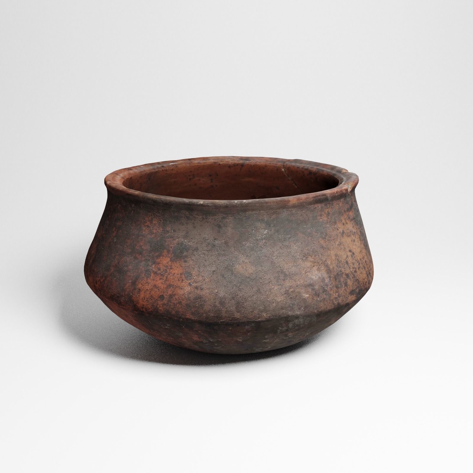 Ancient African ceramics bowl 3d scan 3D model_21