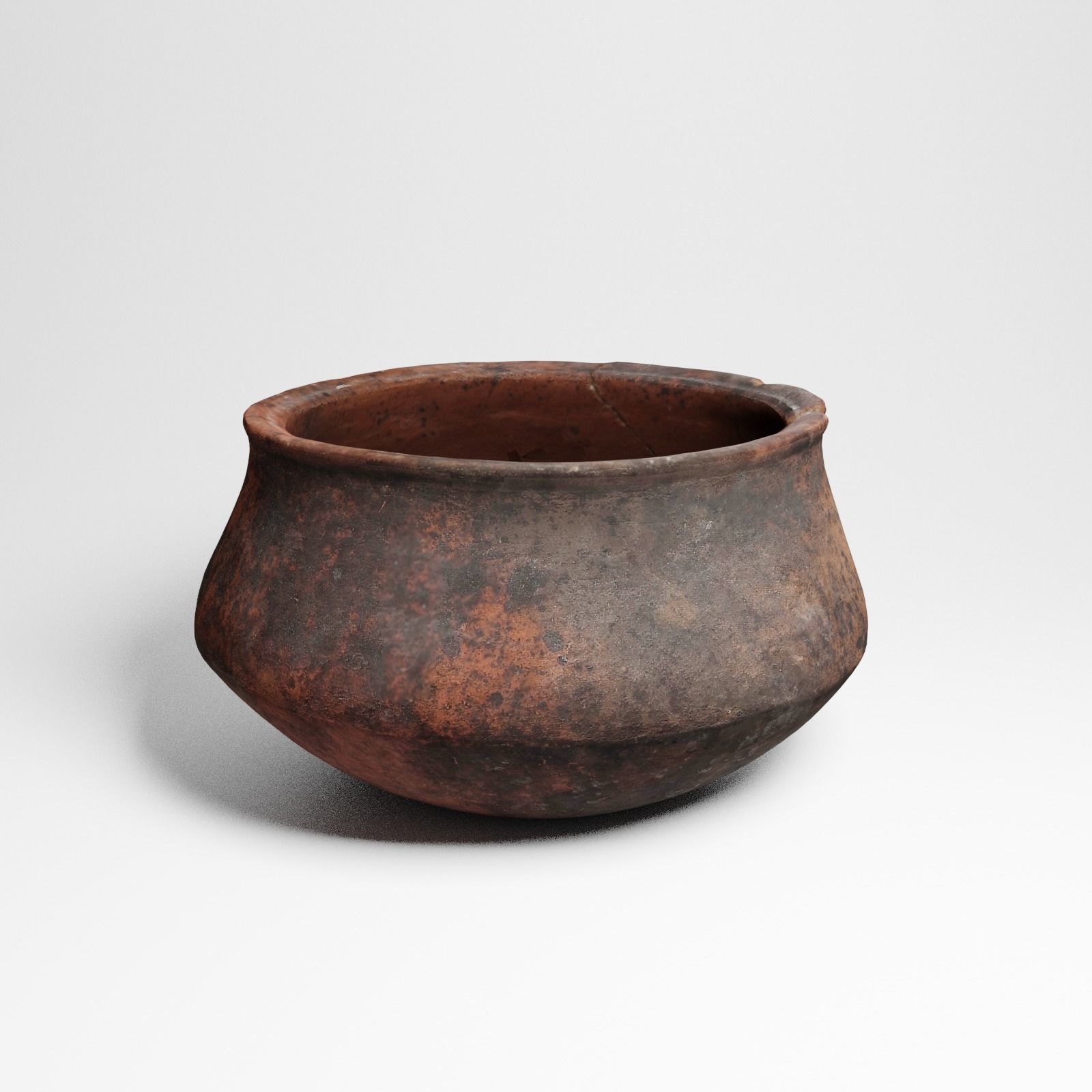Ancient African ceramics bowl 3d scan 3D model_22