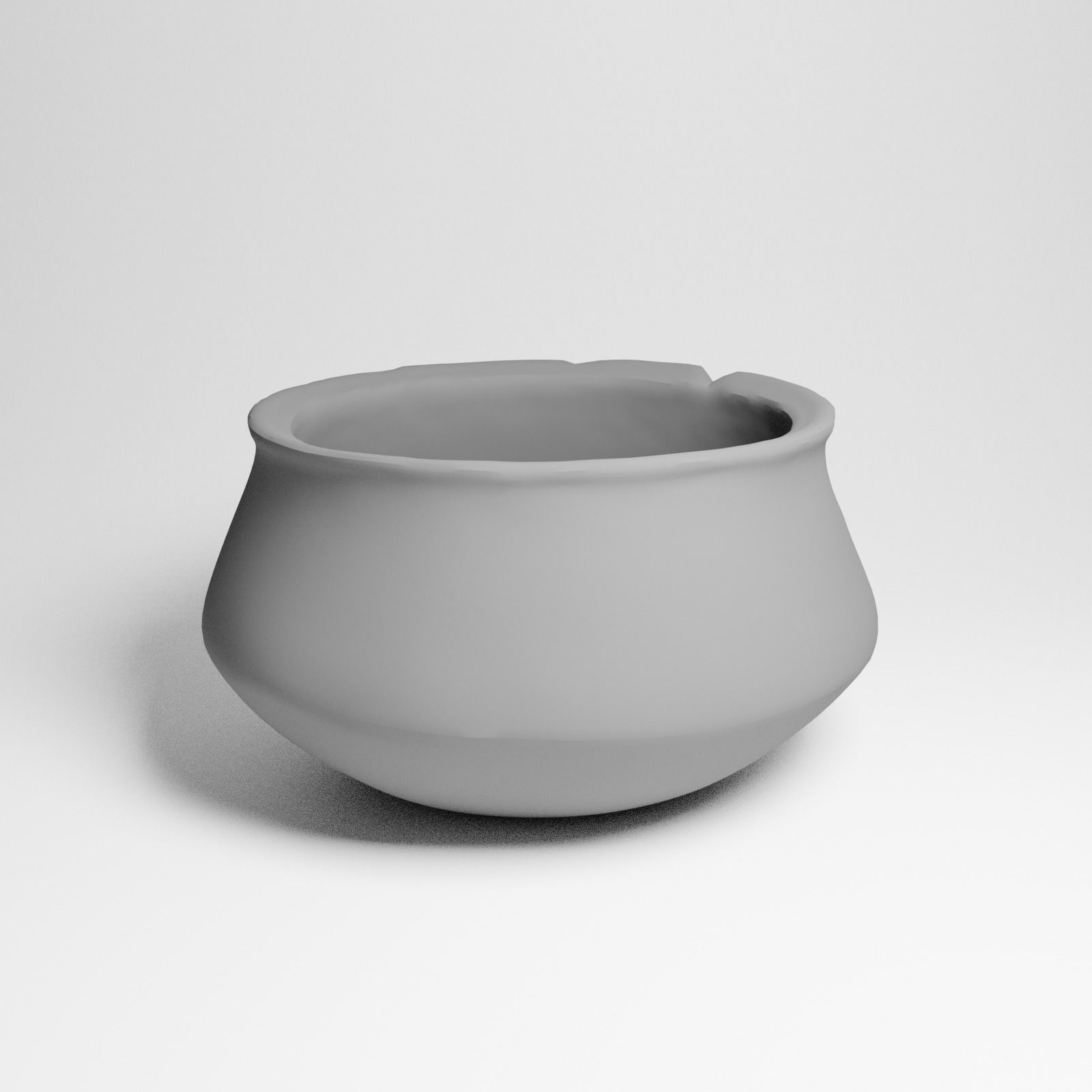 Ancient African ceramics bowl 3d scan 3D model_3