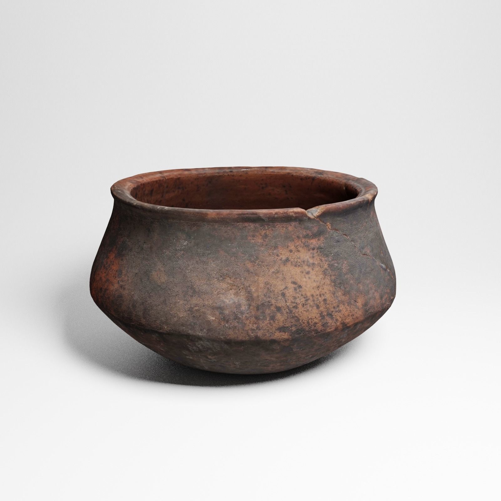 Ancient African ceramics bowl 3d scan 3D model_19