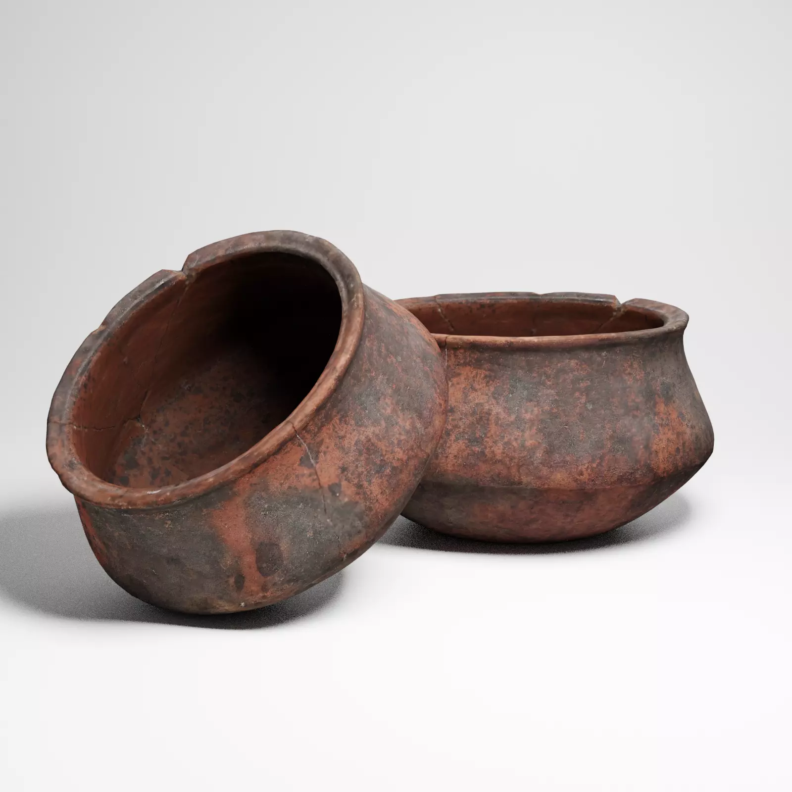 Ancient African ceramics bowl 3d scan 3D model_0