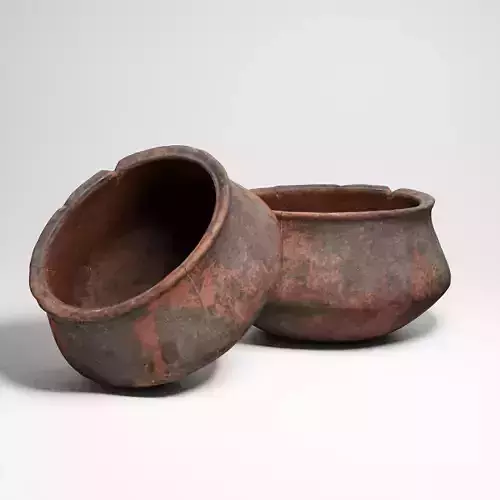 Ancient African ceramics bowl 3d scan