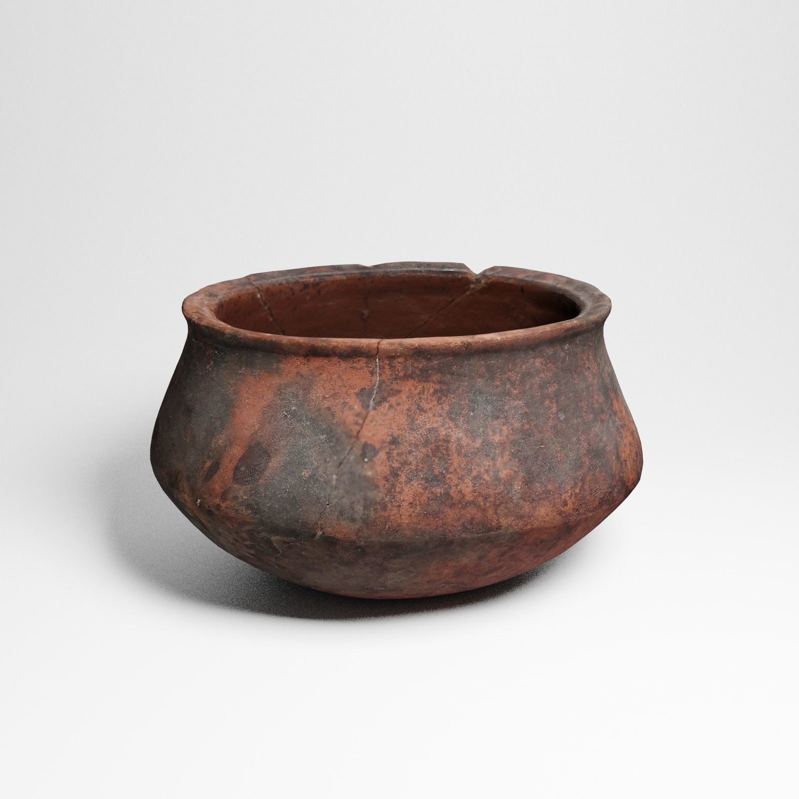 Ancient African ceramics bowl 3d scan 3D model_6