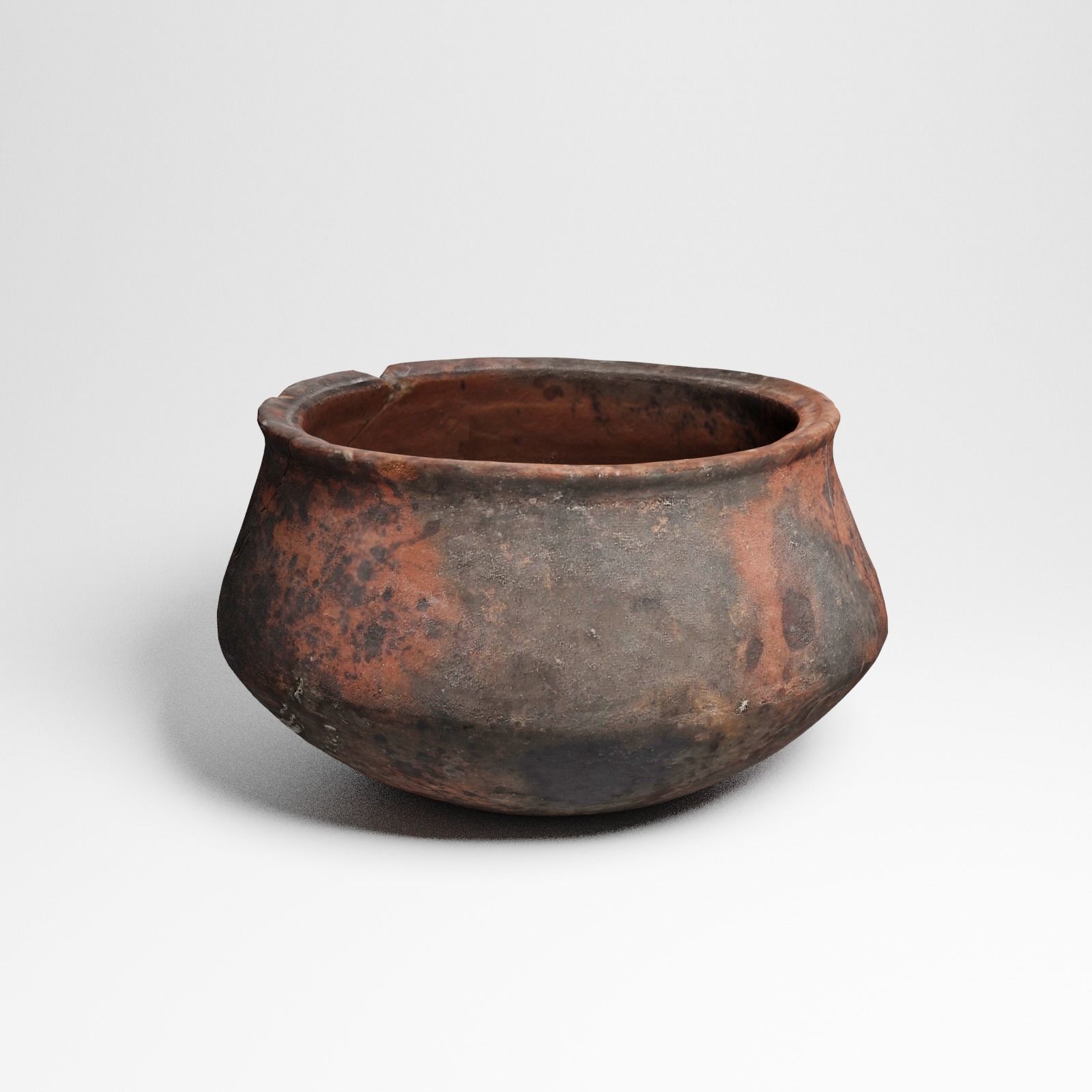 Ancient African ceramics bowl 3d scan 3D model_10