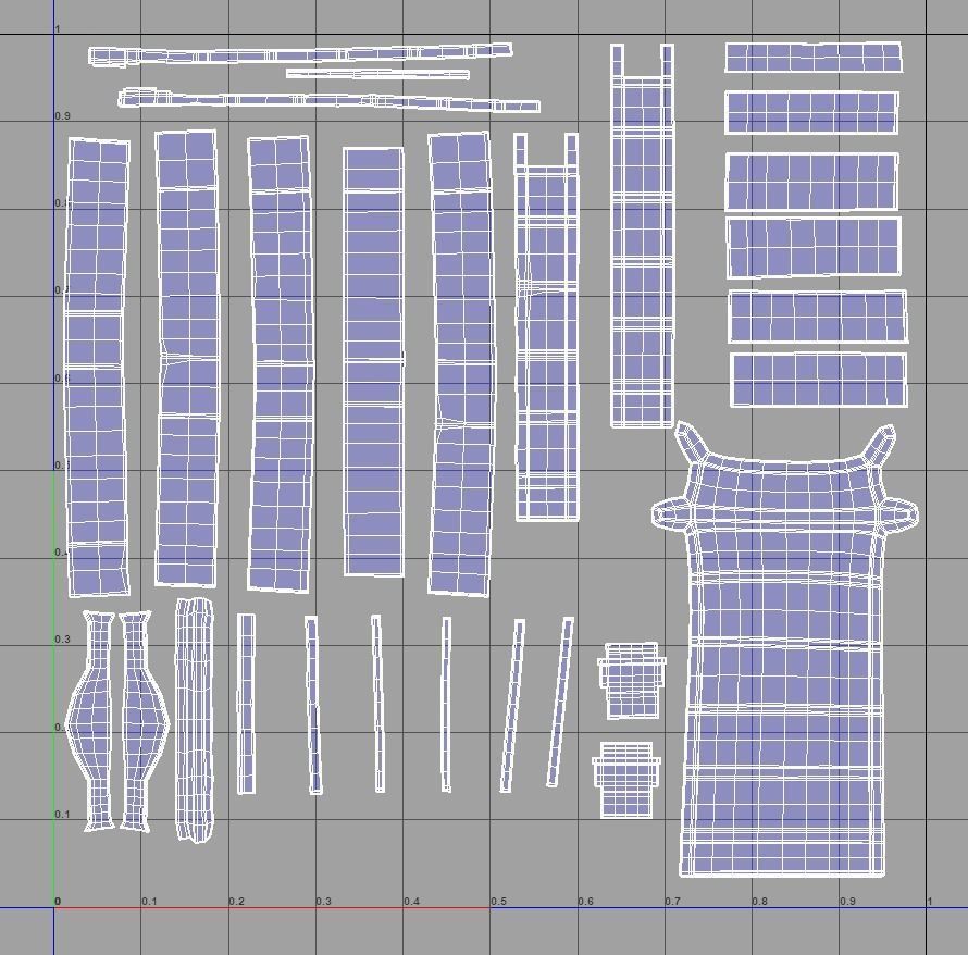 Cartoon bookshelf 3D model_10