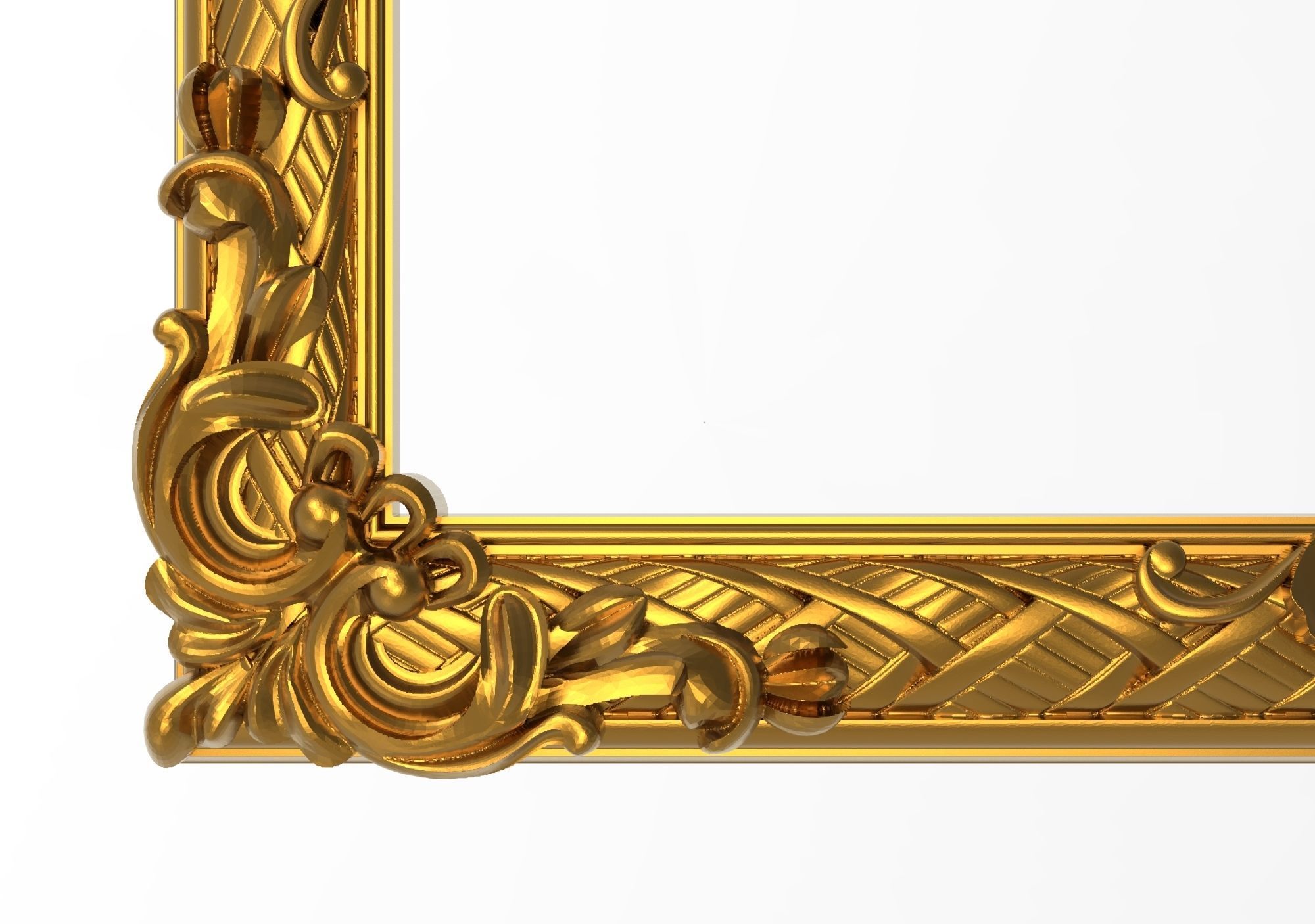Carved Picture Frame 3D model_1