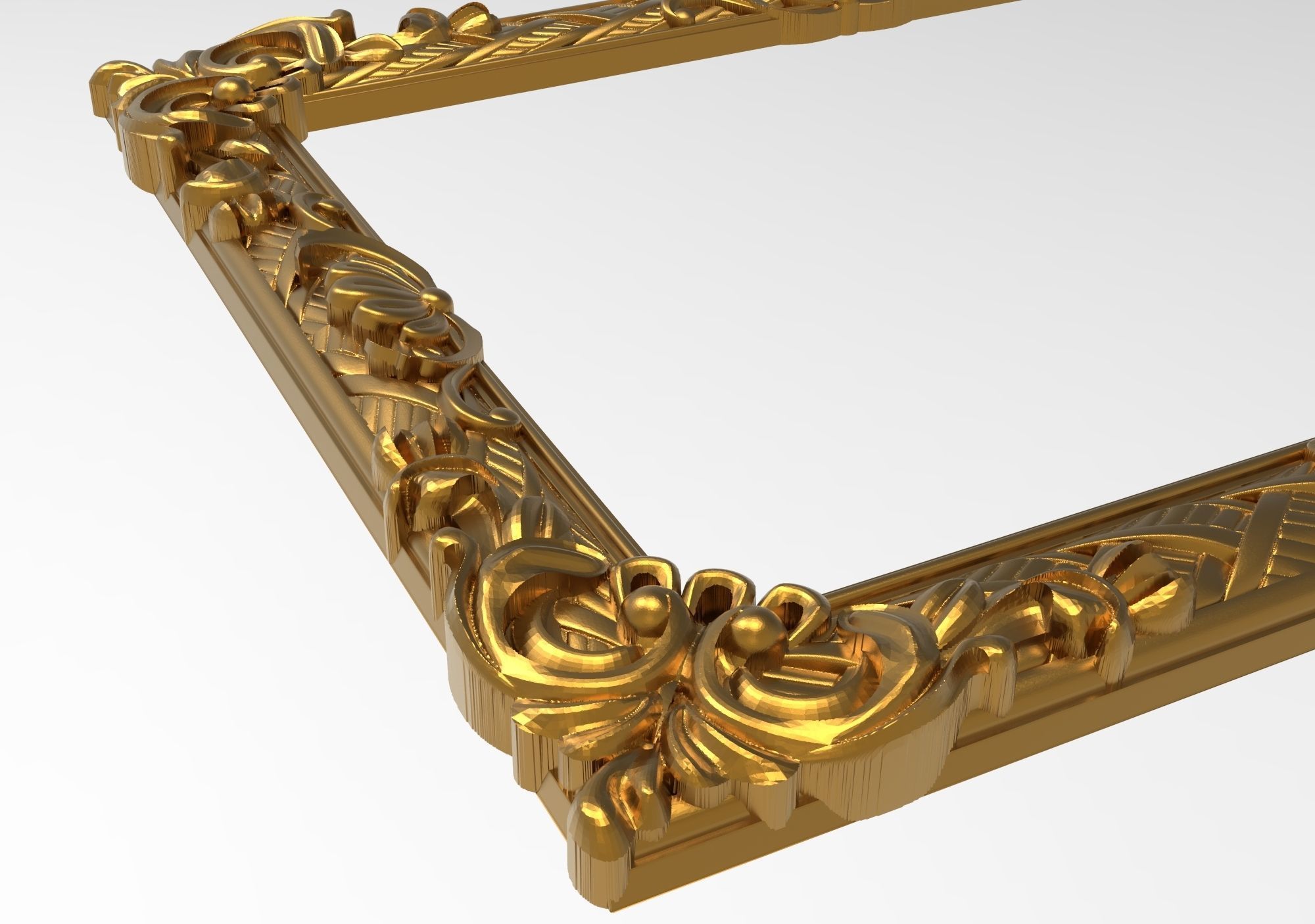 Carved Picture Frame 3D model_4