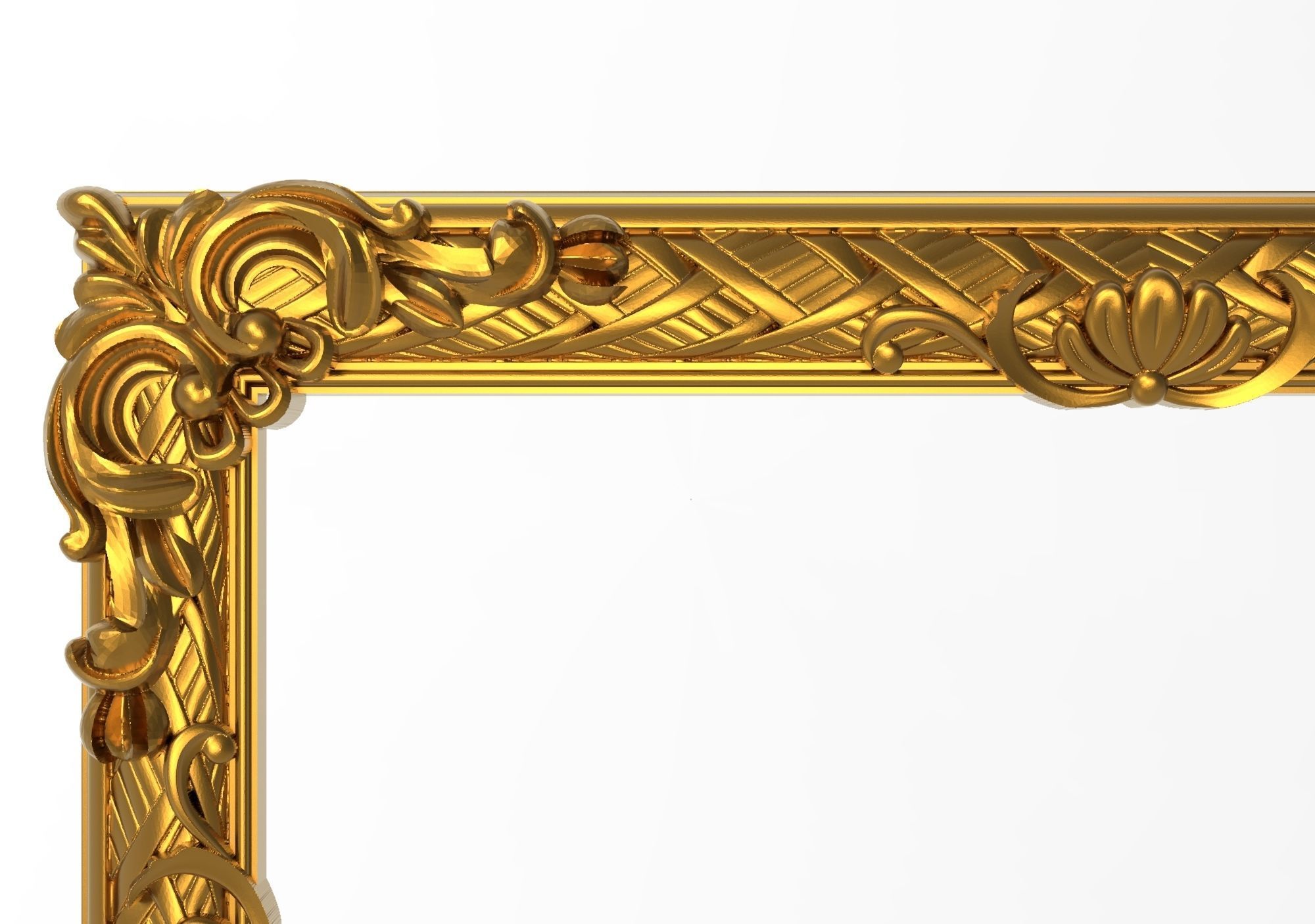 Carved Picture Frame 3D model_3