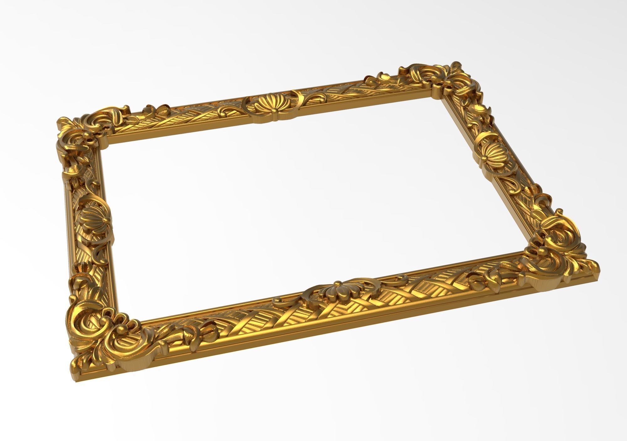 Carved Picture Frame 3D model_6
