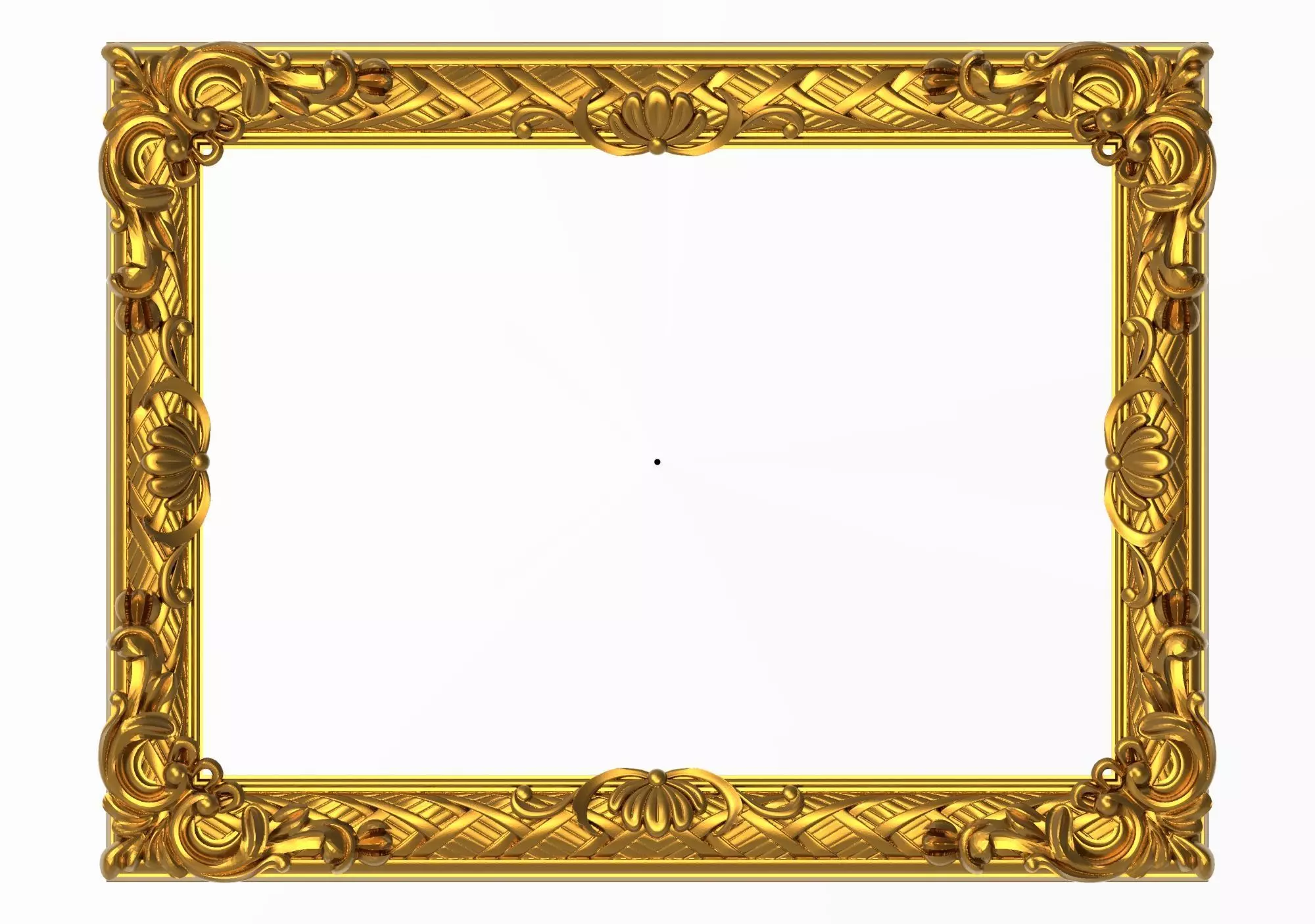 Carved Picture Frame 3D model_0