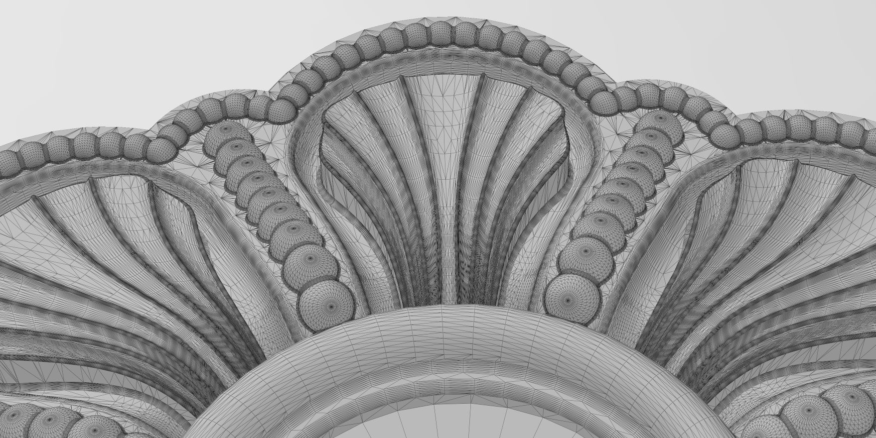 Rosette plaster molding N02 3D print model_15