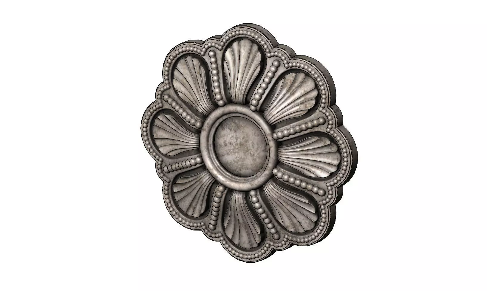 Rosette plaster molding N02 3D print model_0