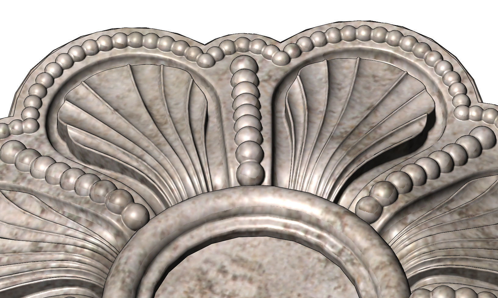 Rosette plaster molding N02 3D print model_8