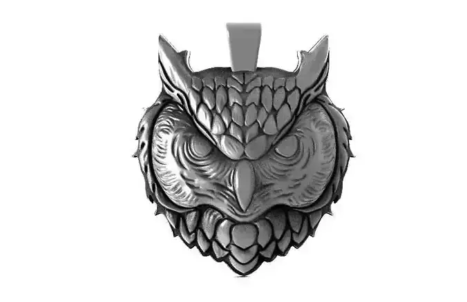Owl head pendant 2