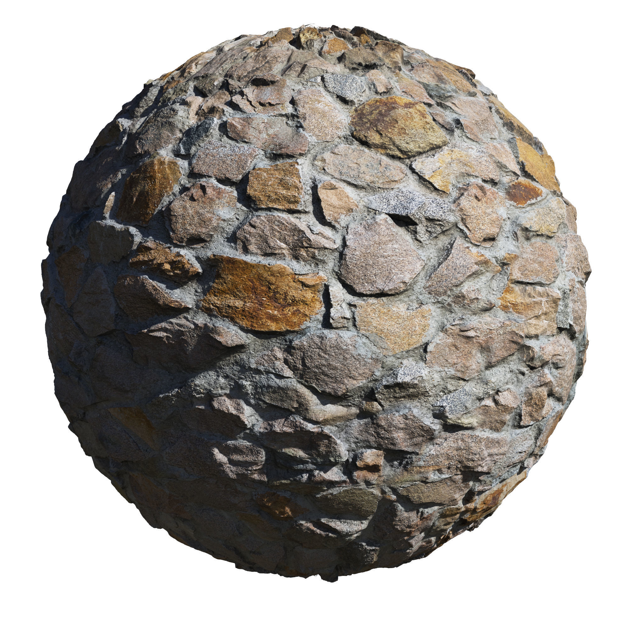 Ultra realistic Decorative Stone 3D model_4