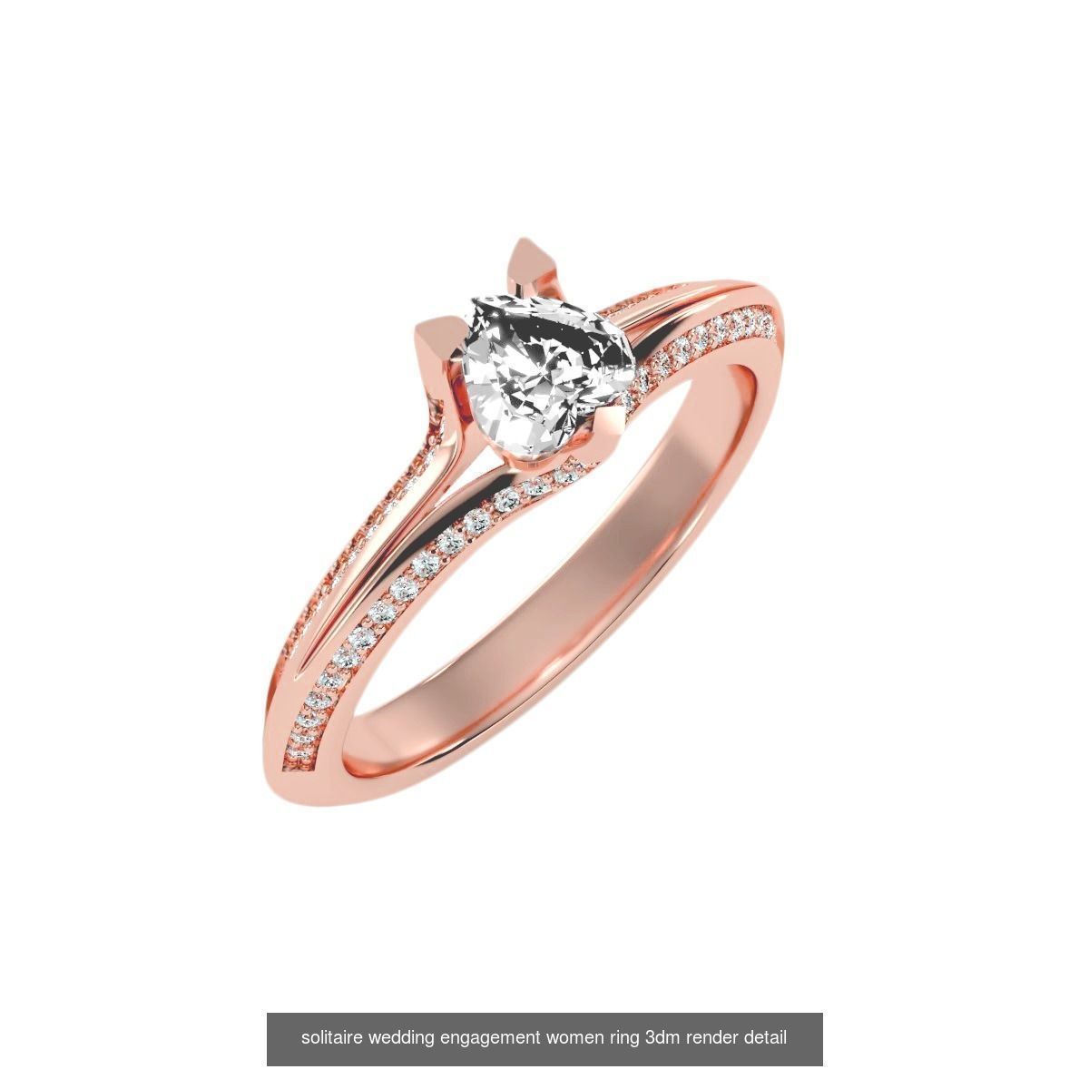 135 solo diamond solitaire wedding engagement women rings 3D Model Collection_55