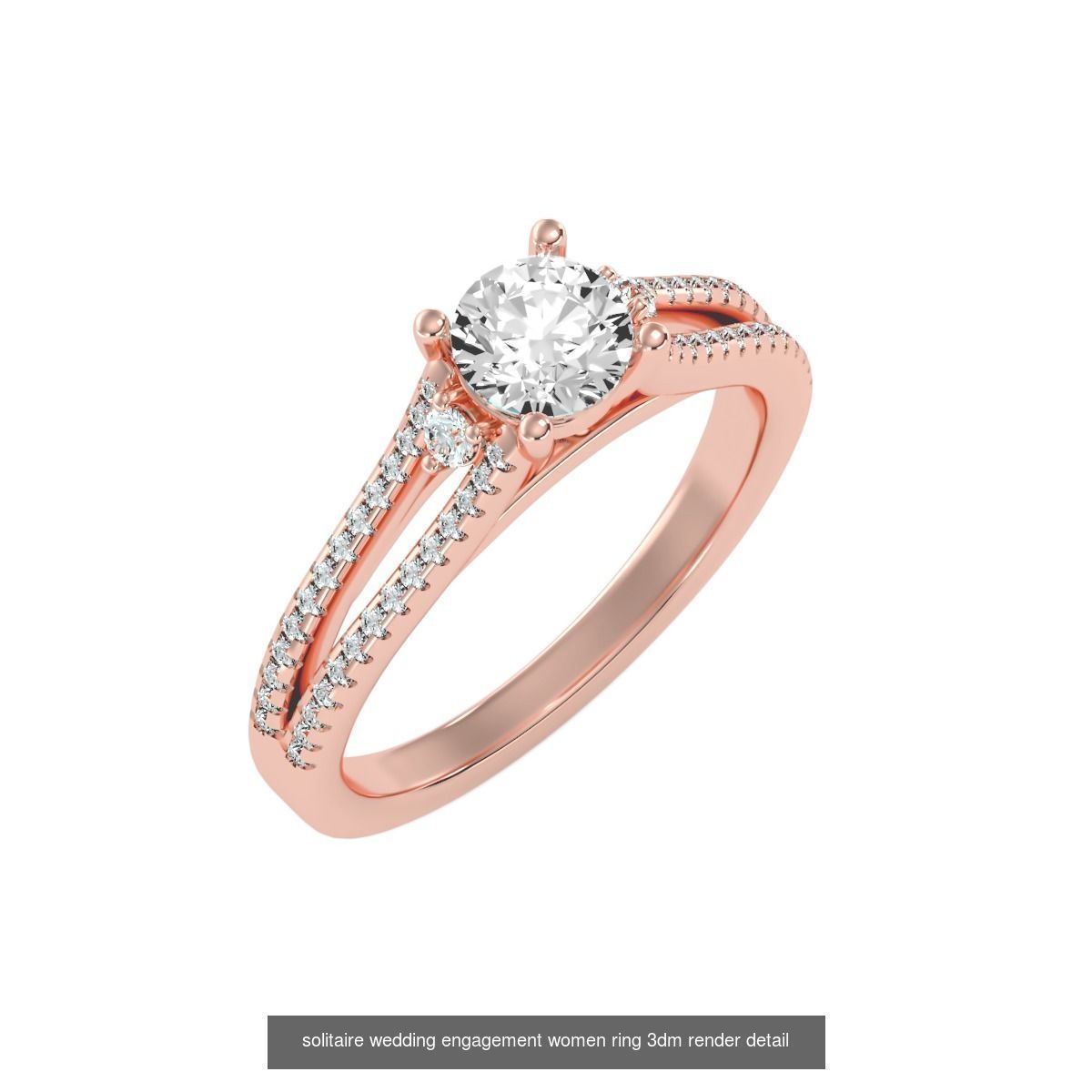 135 solo diamond solitaire wedding engagement women rings 3D Model Collection_37