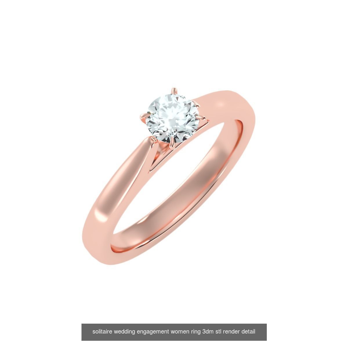 135 solo diamond solitaire wedding engagement women rings 3D Model Collection_108