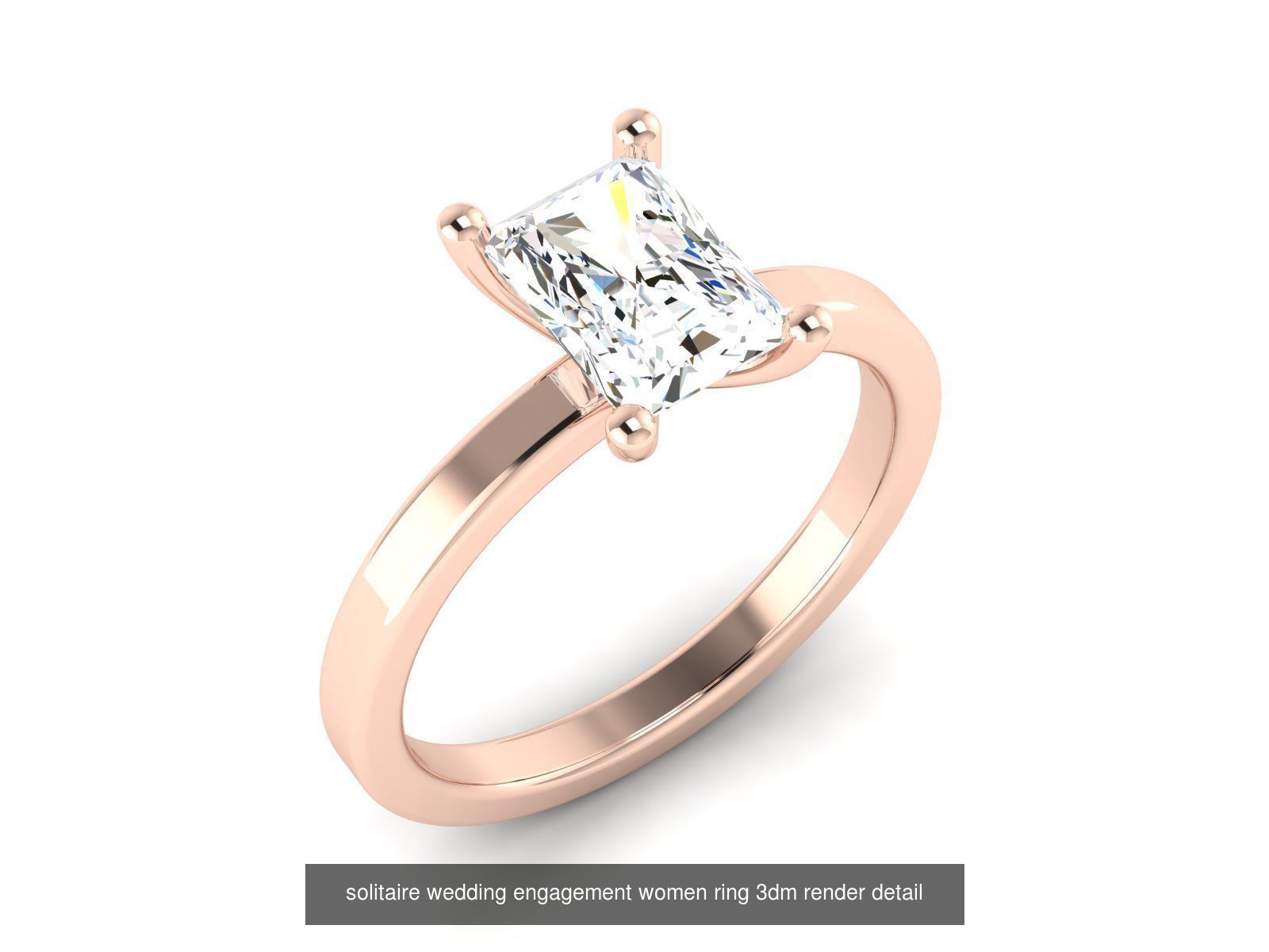 135 solo diamond solitaire wedding engagement women rings 3D Model Collection_25