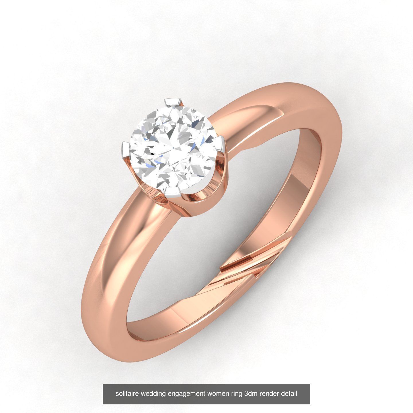 135 solo diamond solitaire wedding engagement women rings 3D Model Collection_54