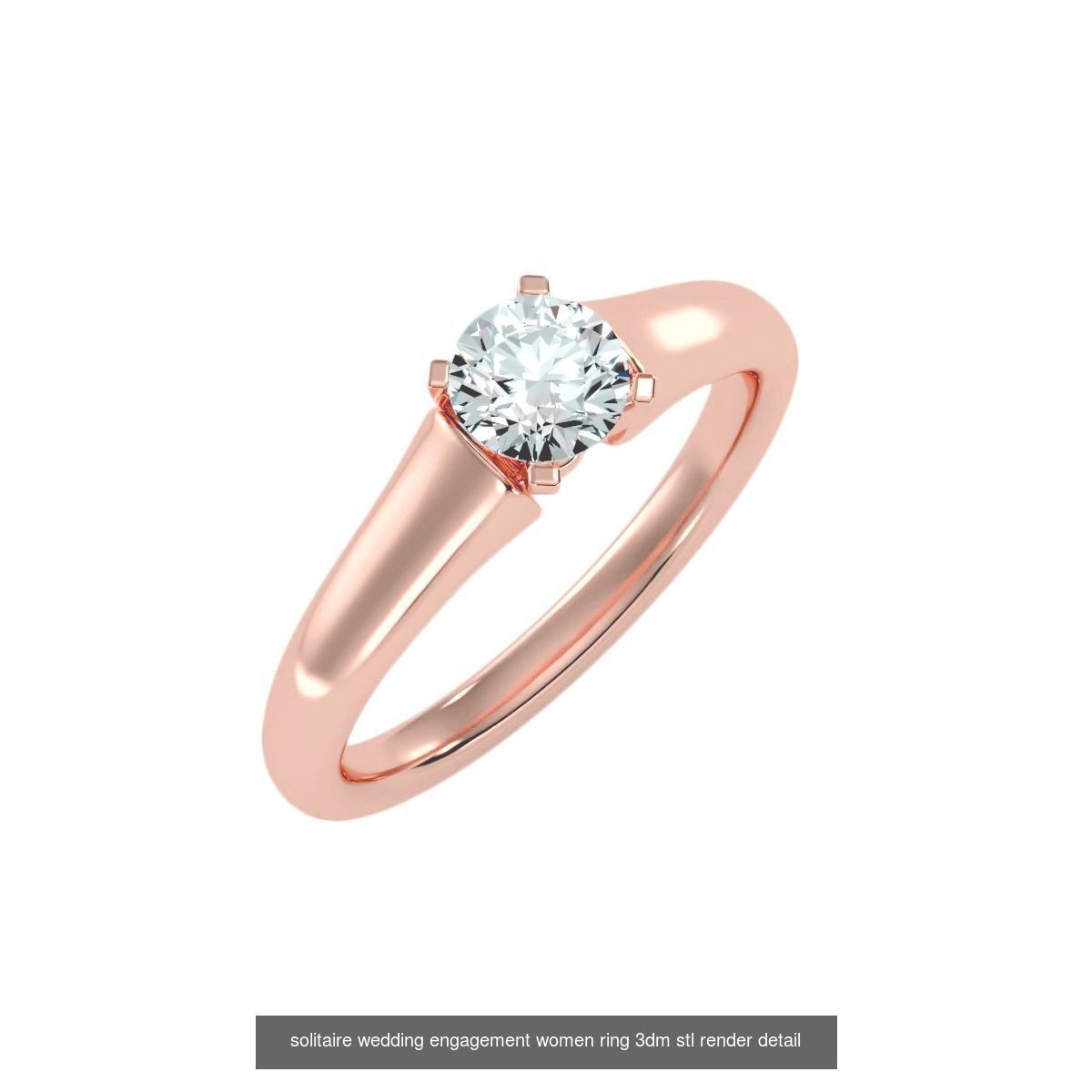 135 solo diamond solitaire wedding engagement women rings 3D Model Collection_106