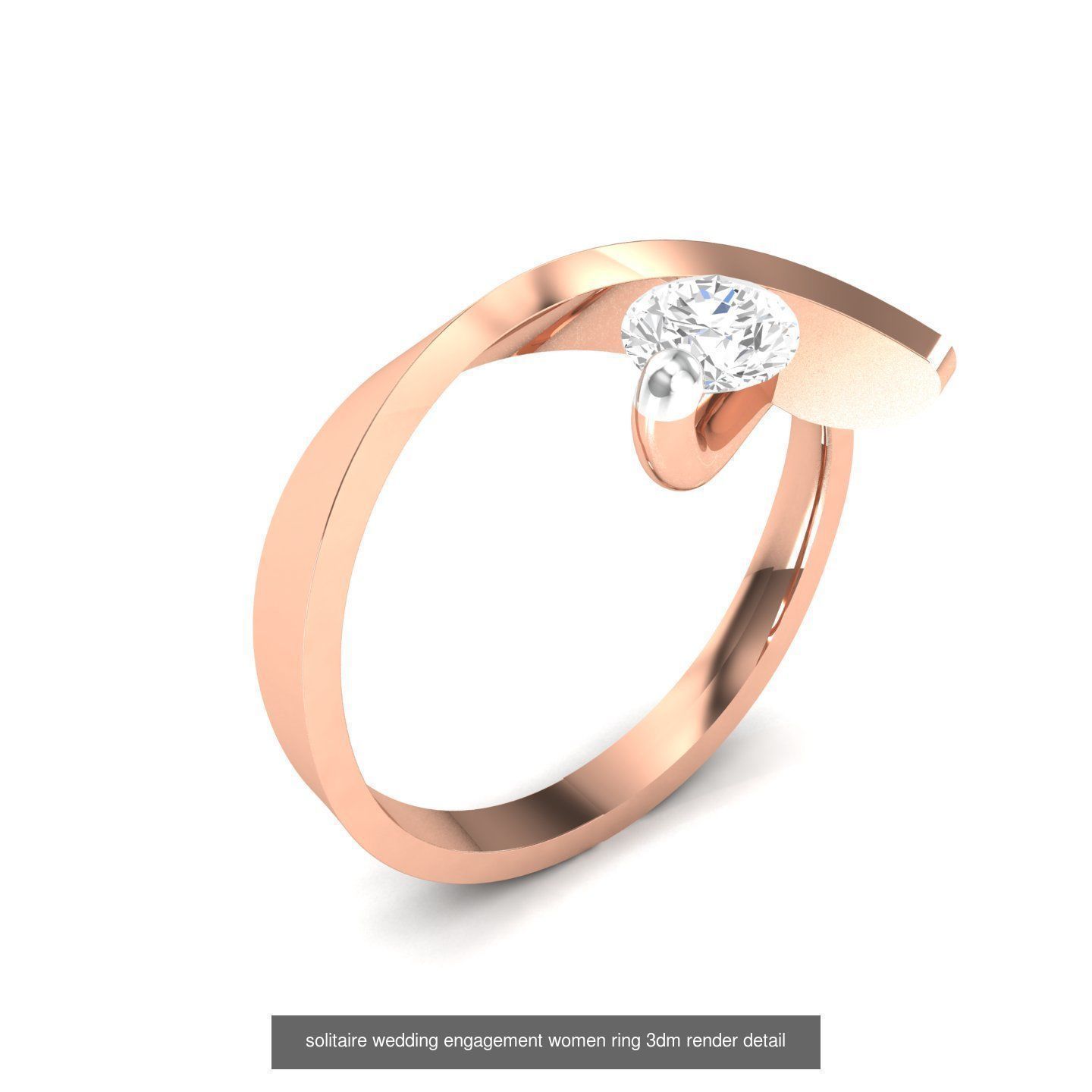 135 solo diamond solitaire wedding engagement women rings 3D Model Collection_50