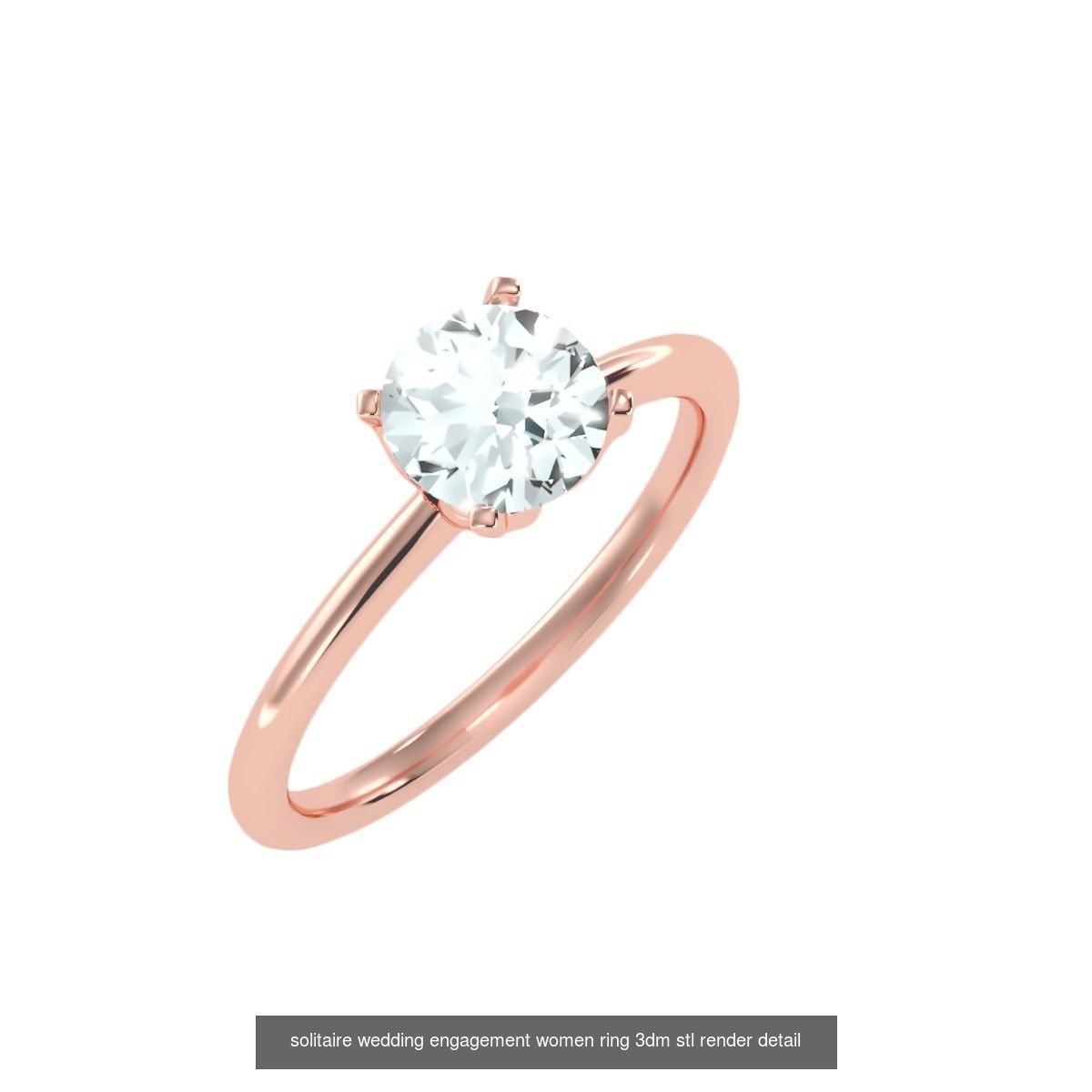 135 solo diamond solitaire wedding engagement women rings 3D Model Collection_102