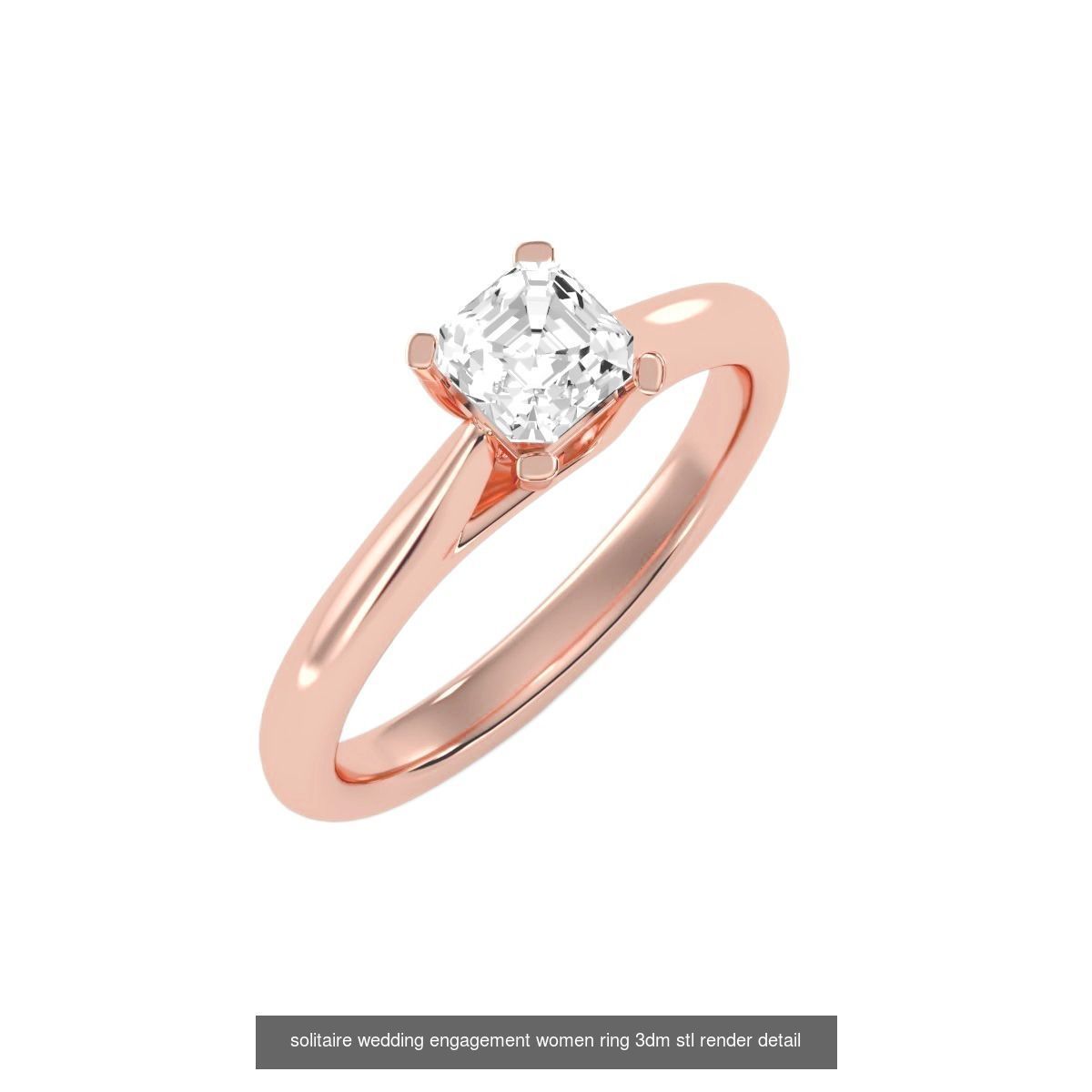 135 solo diamond solitaire wedding engagement women rings 3D Model Collection_136