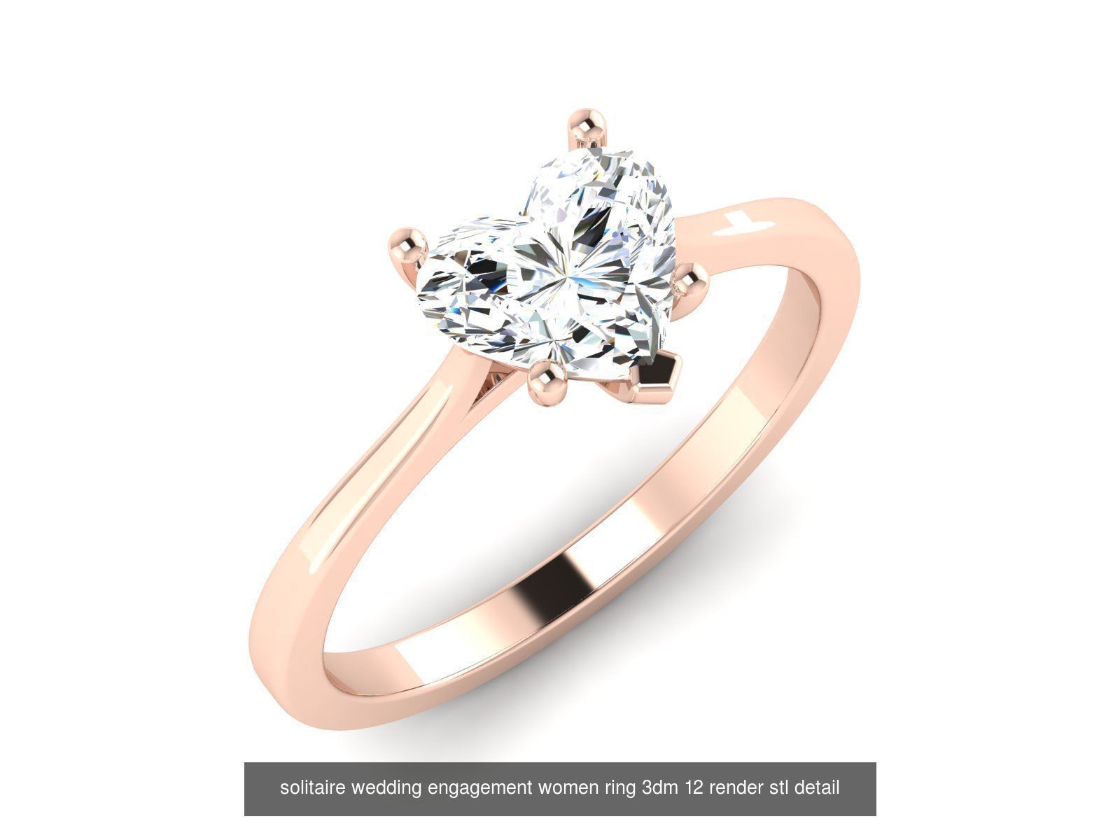 135 solo diamond solitaire wedding engagement women rings 3D Model Collection_32