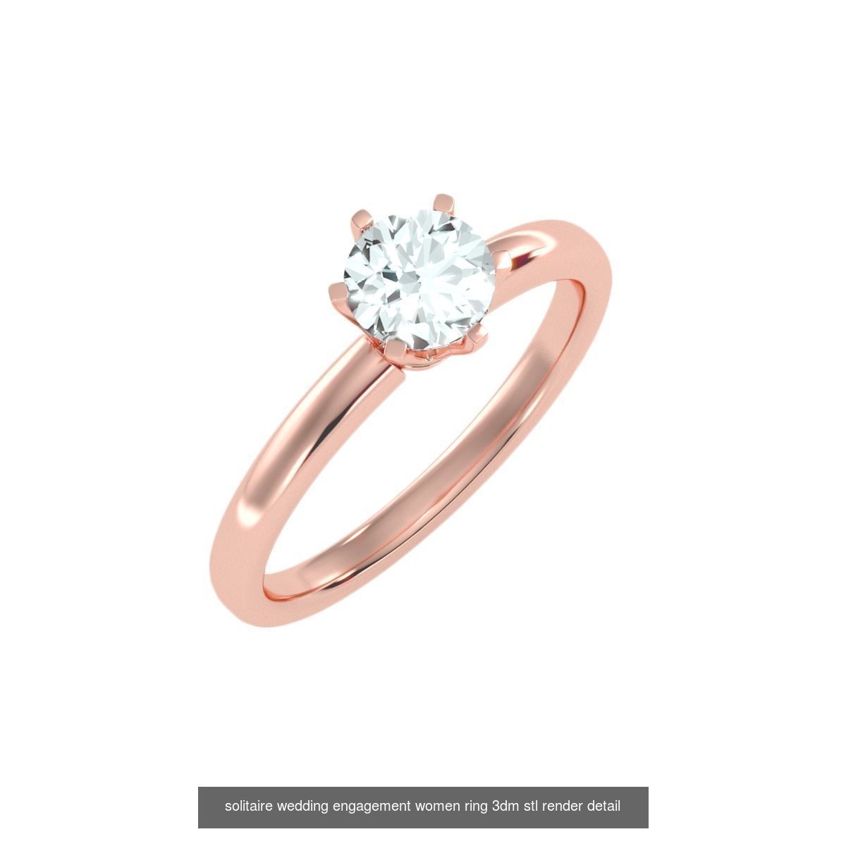 135 solo diamond solitaire wedding engagement women rings 3D Model Collection_149