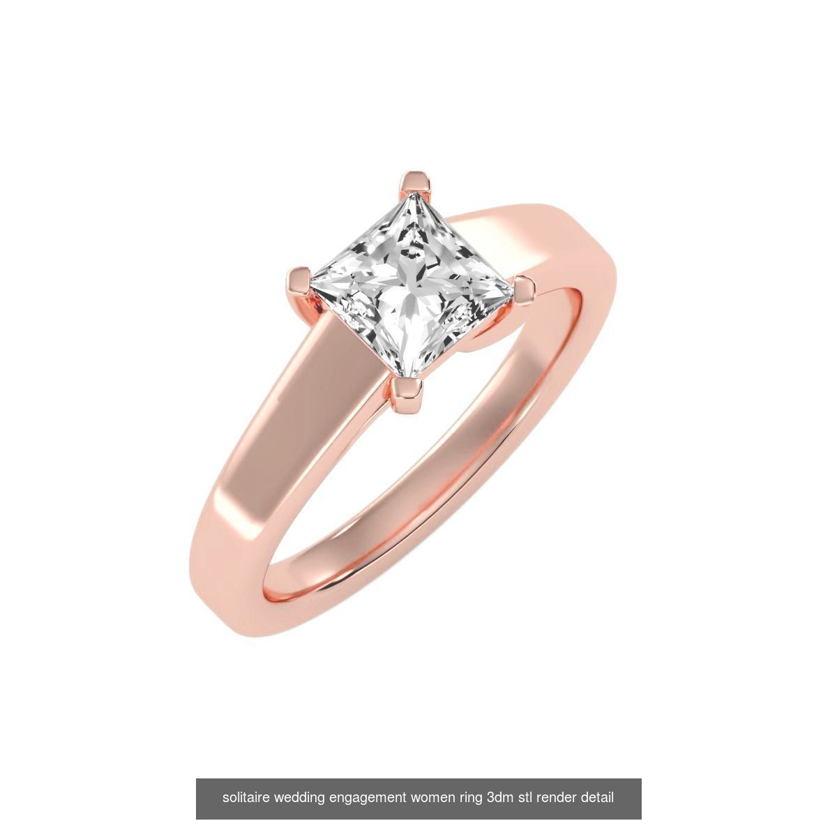 135 solo diamond solitaire wedding engagement women rings 3D Model Collection_127