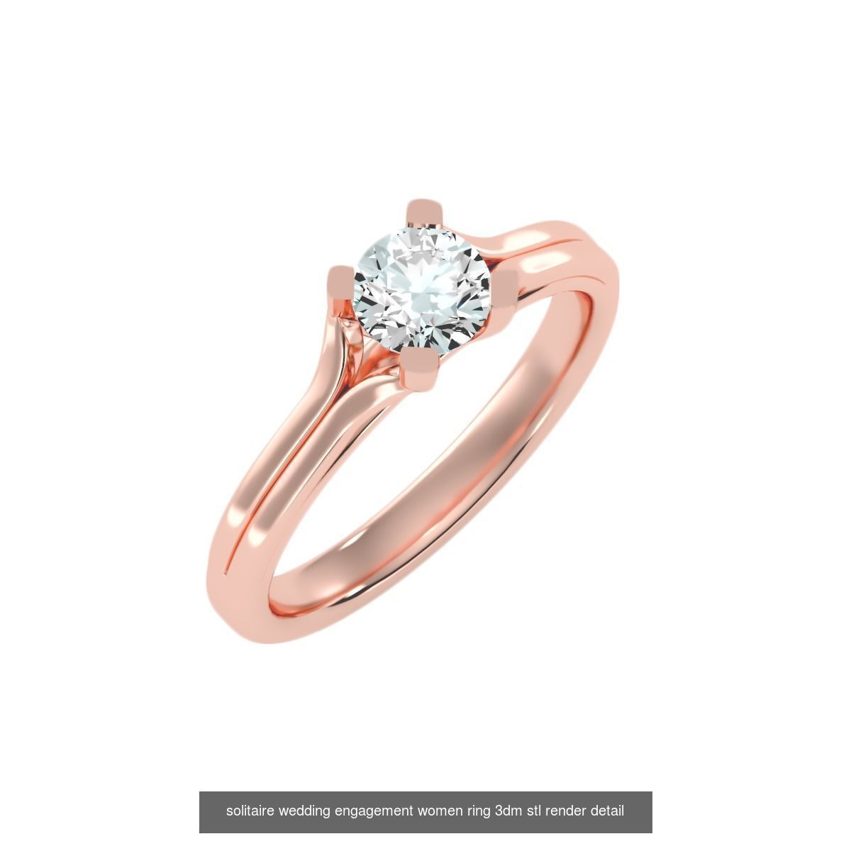 135 solo diamond solitaire wedding engagement women rings 3D Model Collection_152
