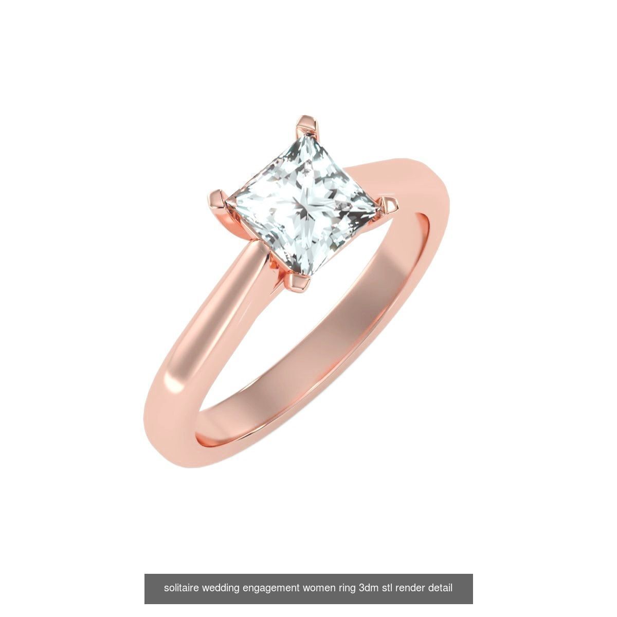 135 solo diamond solitaire wedding engagement women rings 3D Model Collection_132