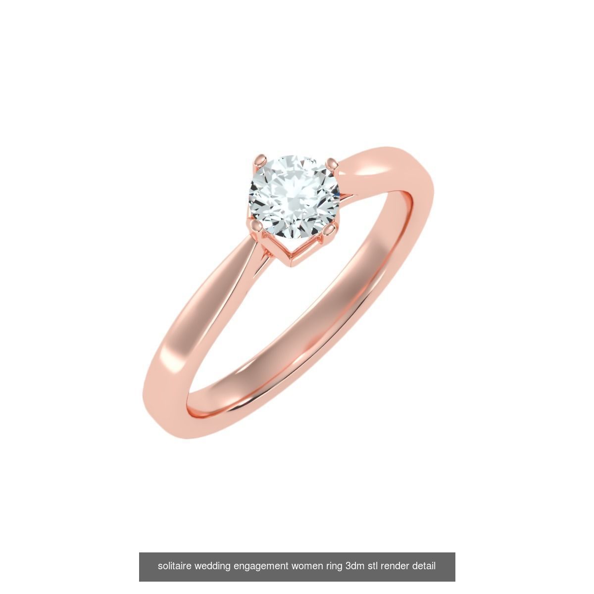135 solo diamond solitaire wedding engagement women rings 3D Model Collection_67