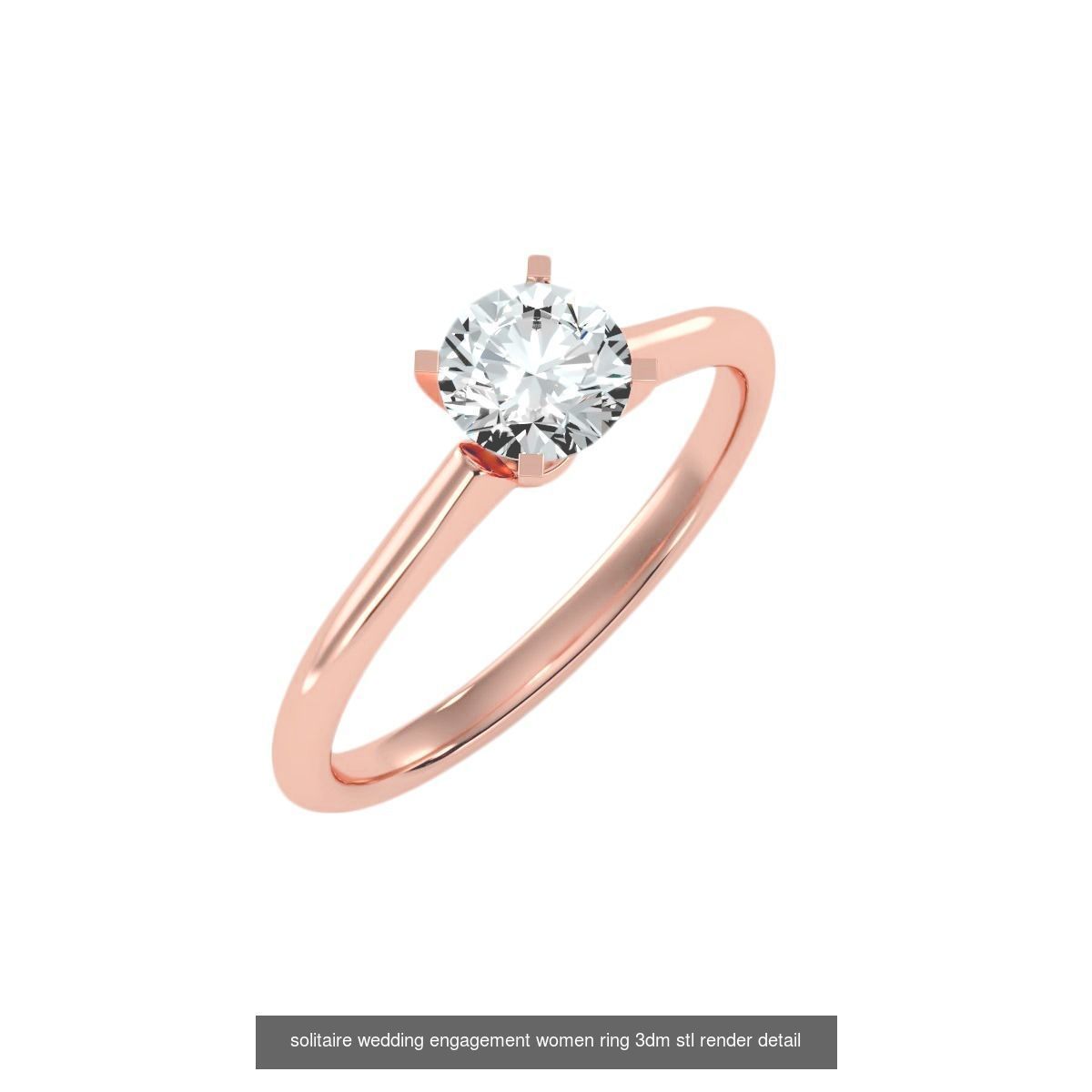 135 solo diamond solitaire wedding engagement women rings 3D Model Collection_118