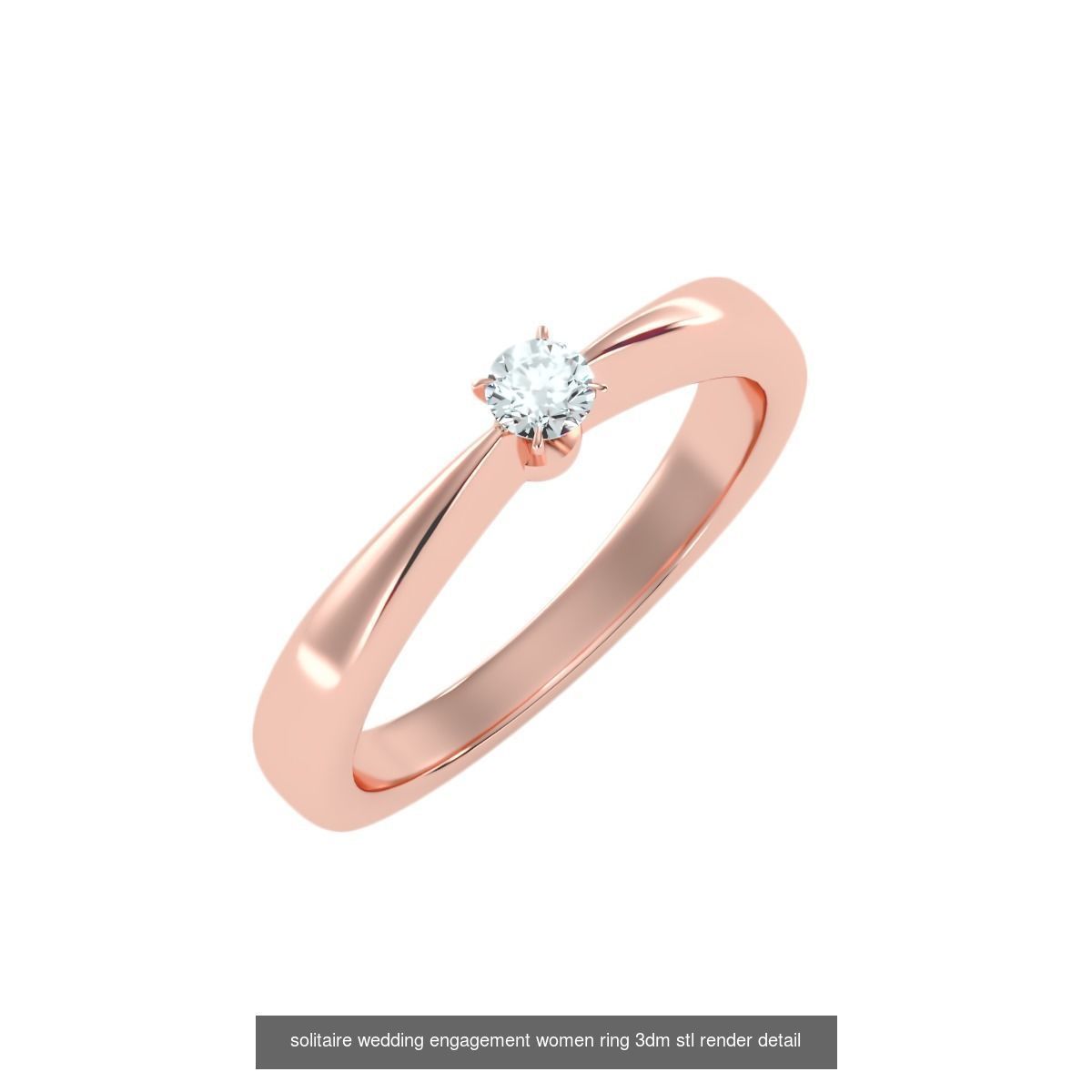 135 solo diamond solitaire wedding engagement women rings 3D Model Collection_101
