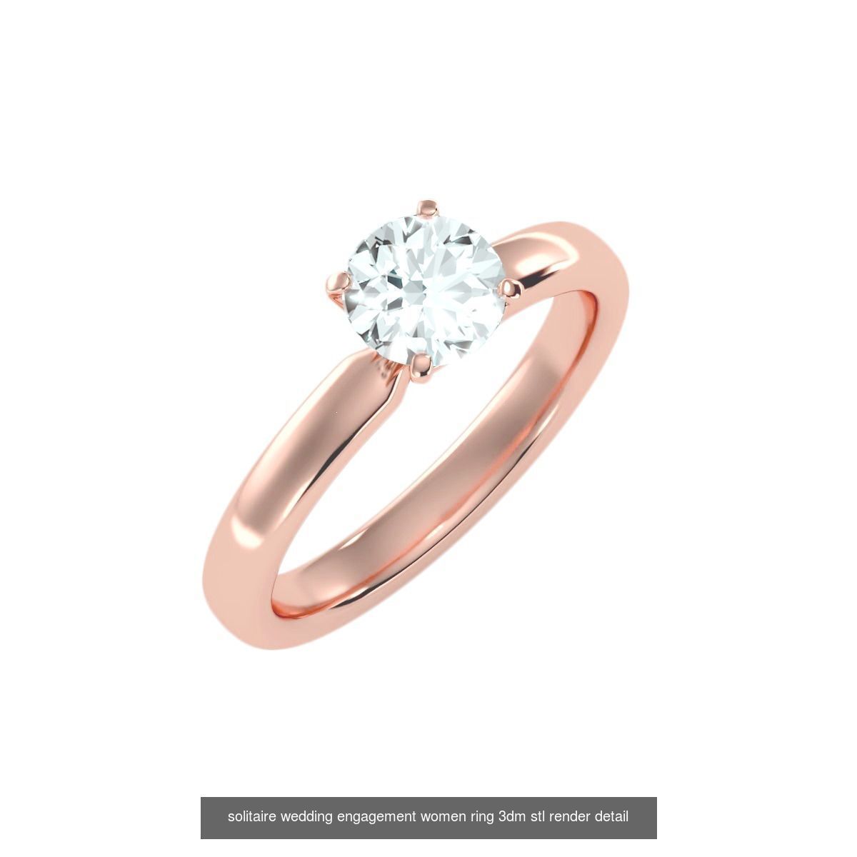 135 solo diamond solitaire wedding engagement women rings 3D Model Collection_117