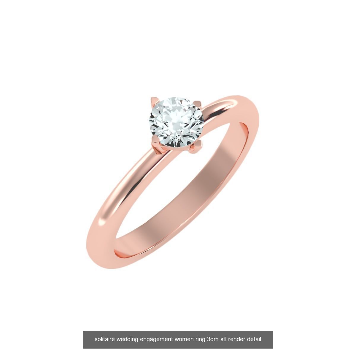 135 solo diamond solitaire wedding engagement women rings 3D Model Collection_71