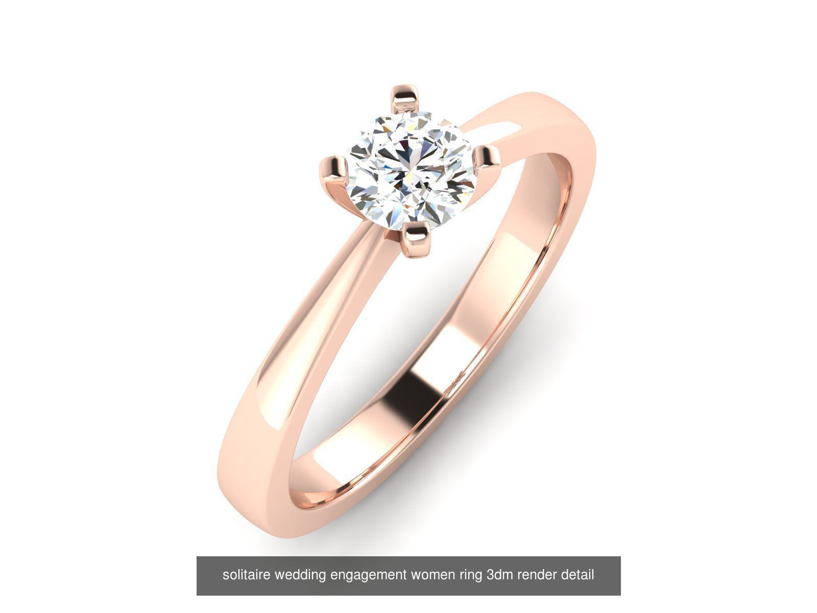 135 solo diamond solitaire wedding engagement women rings 3D Model Collection_28