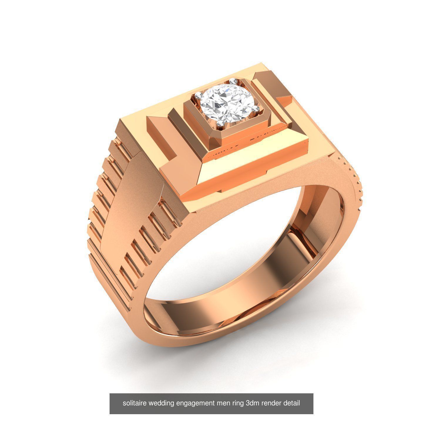 135 solo diamond solitaire wedding engagement women rings 3D Model Collection_46