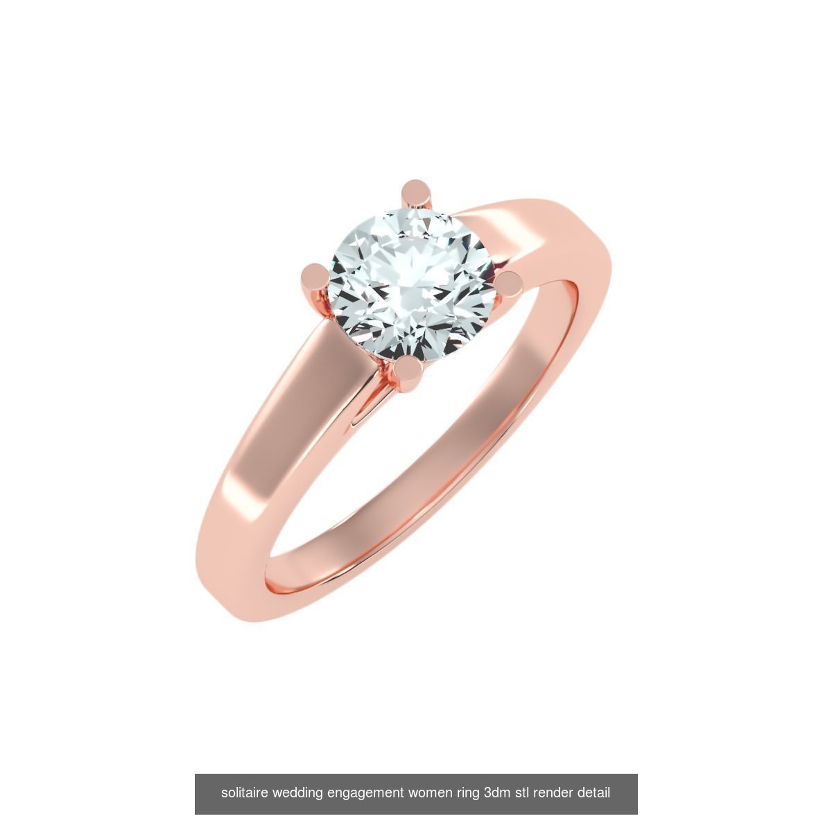135 solo diamond solitaire wedding engagement women rings 3D Model Collection_85