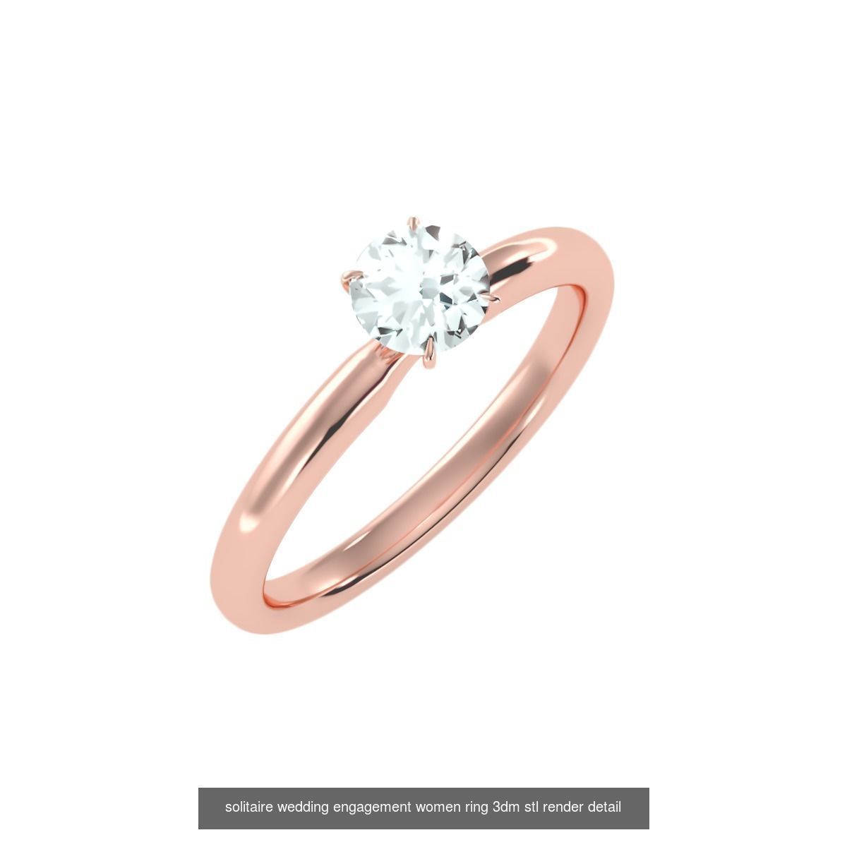 135 solo diamond solitaire wedding engagement women rings 3D Model Collection_111