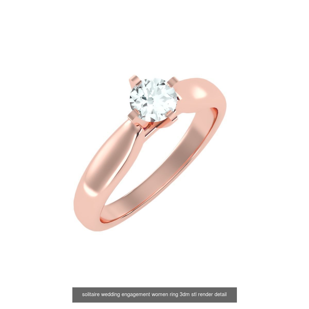 135 solo diamond solitaire wedding engagement women rings 3D Model Collection_80
