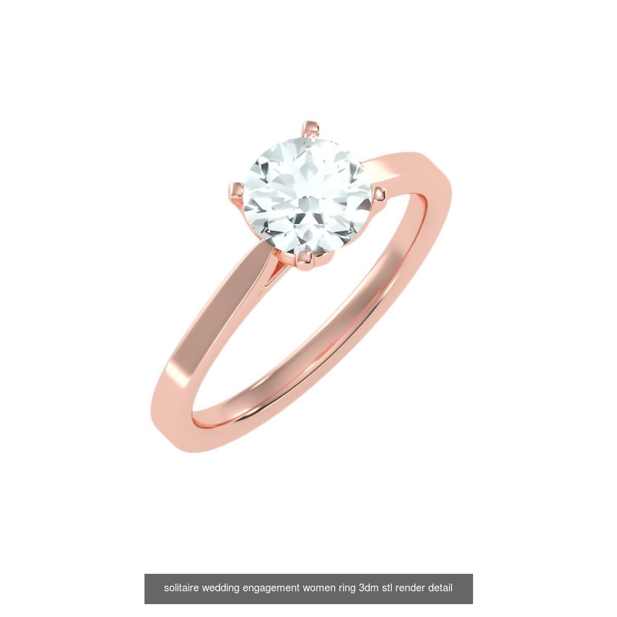 135 solo diamond solitaire wedding engagement women rings 3D Model Collection_103