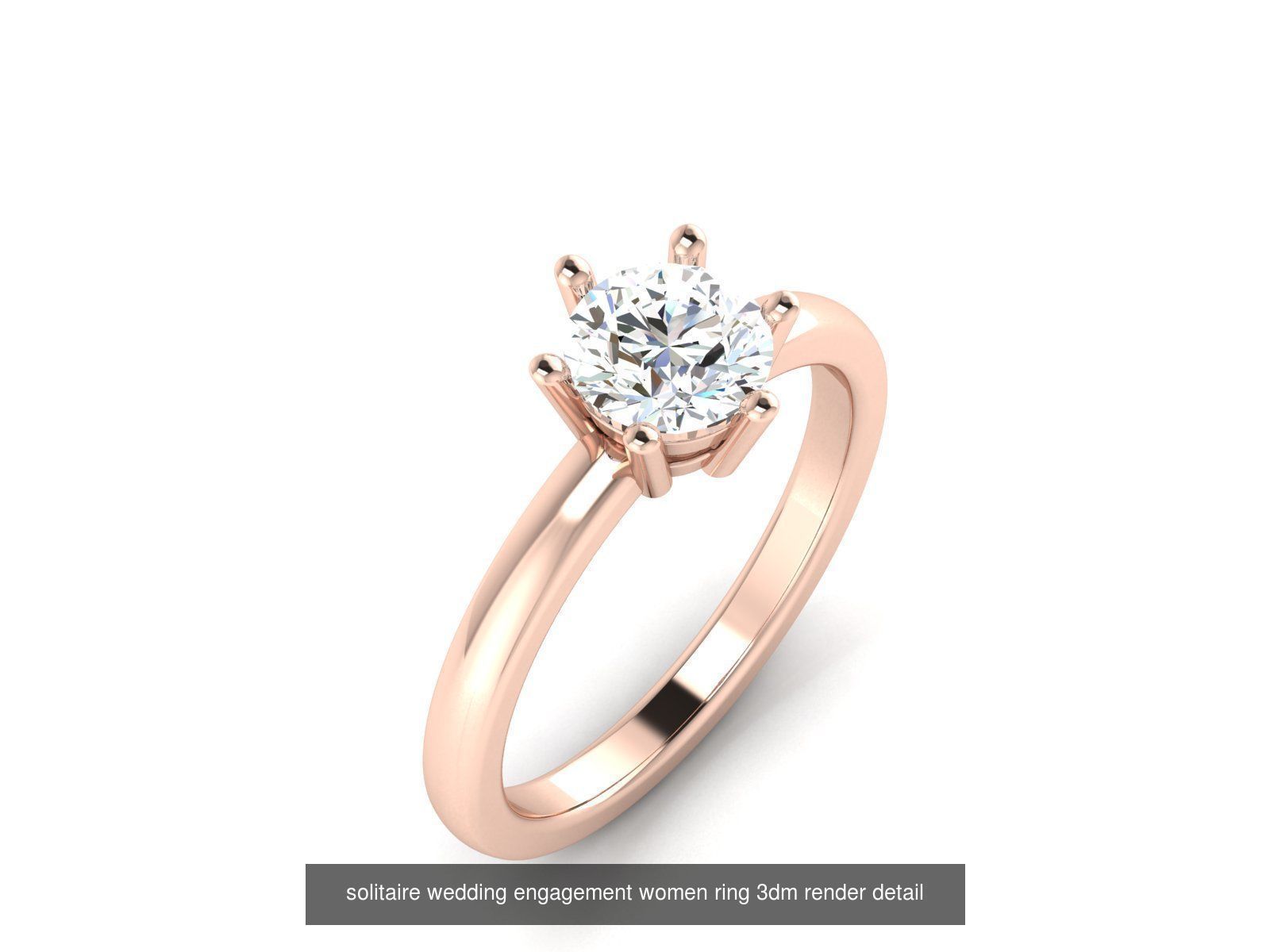 135 solo diamond solitaire wedding engagement women rings 3D Model Collection_20