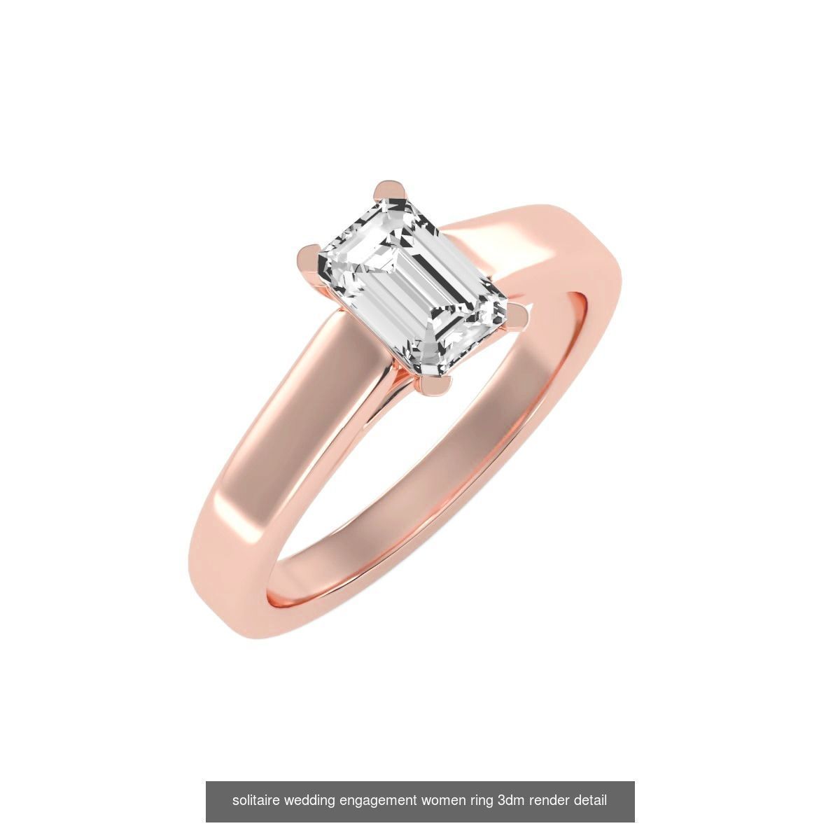 135 solo diamond solitaire wedding engagement women rings 3D Model Collection_134