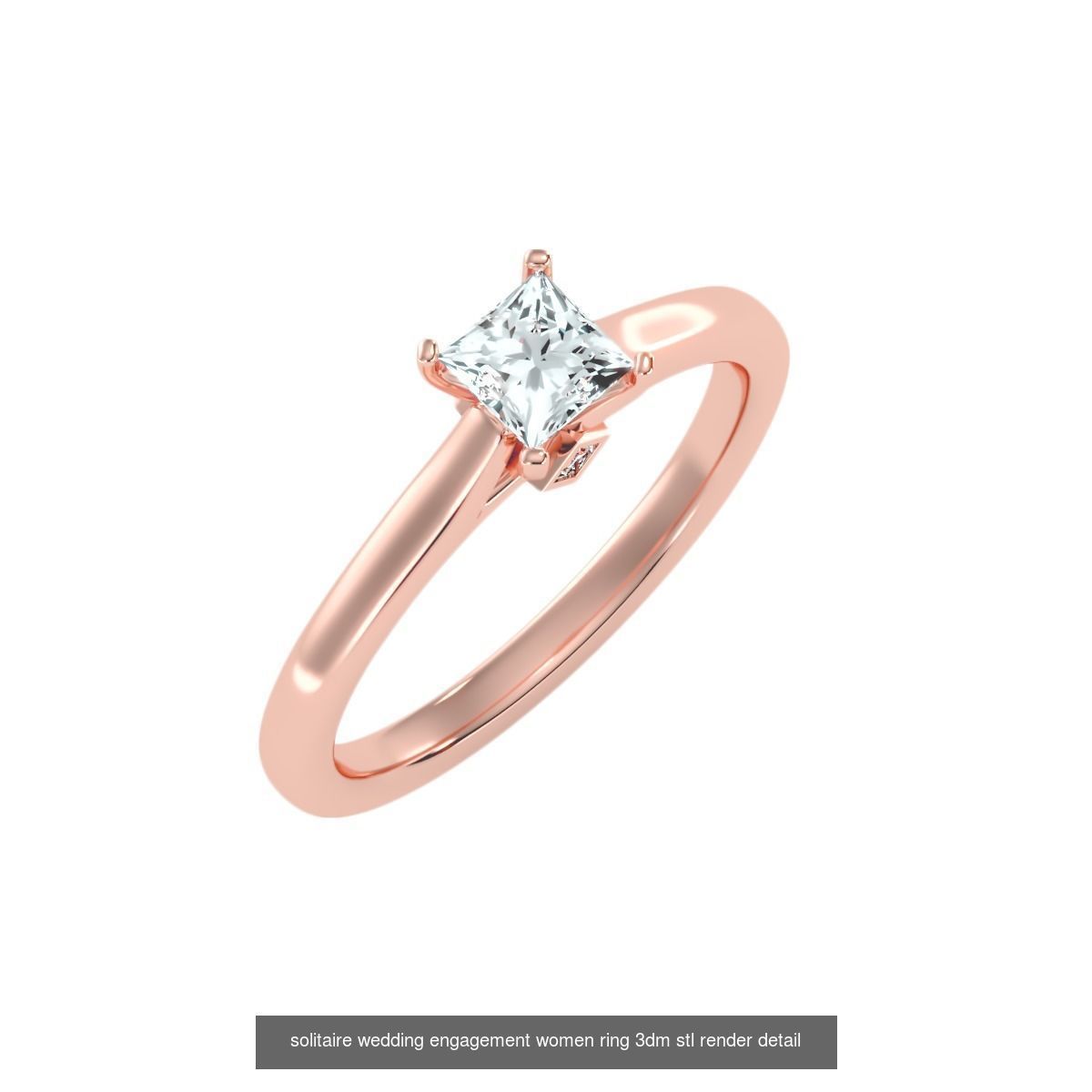 135 solo diamond solitaire wedding engagement women rings 3D Model Collection_122