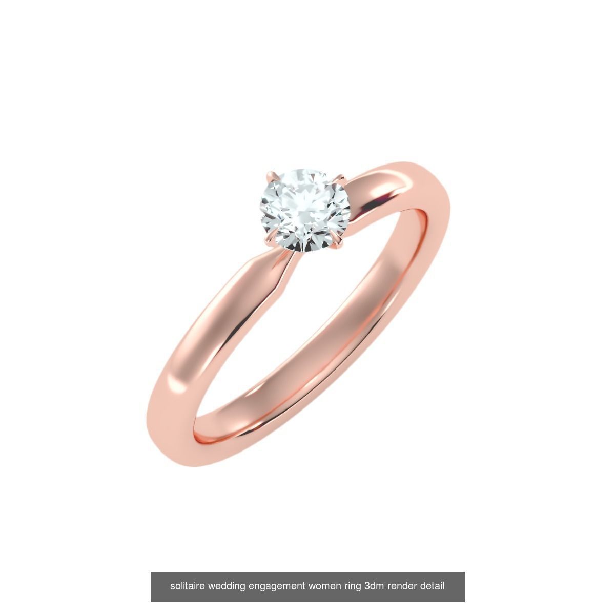 135 solo diamond solitaire wedding engagement women rings 3D Model Collection_107