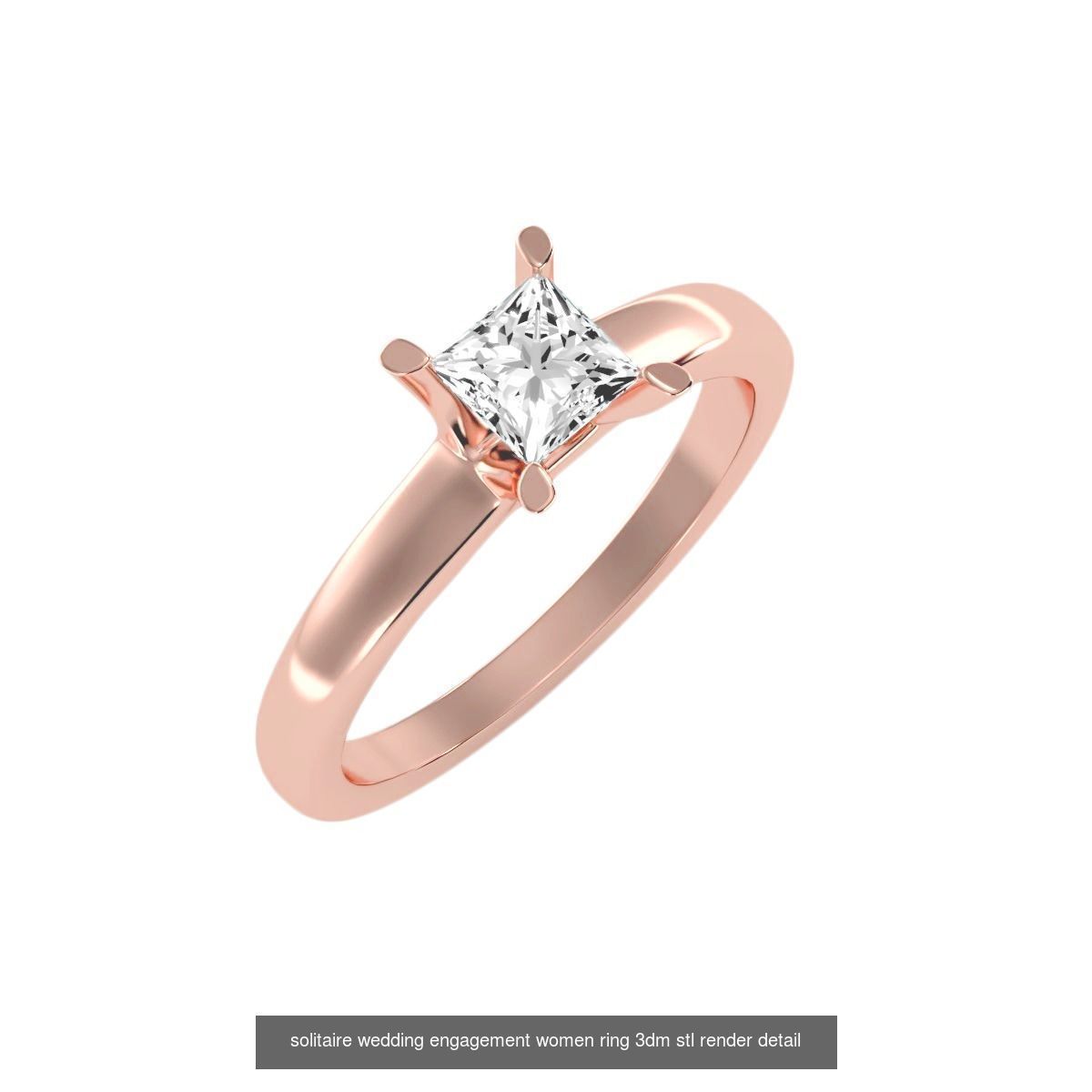 135 solo diamond solitaire wedding engagement women rings 3D Model Collection_120